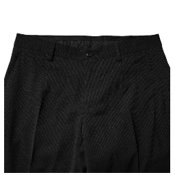 Black Polyester Tapered Formal Men Dress Pants