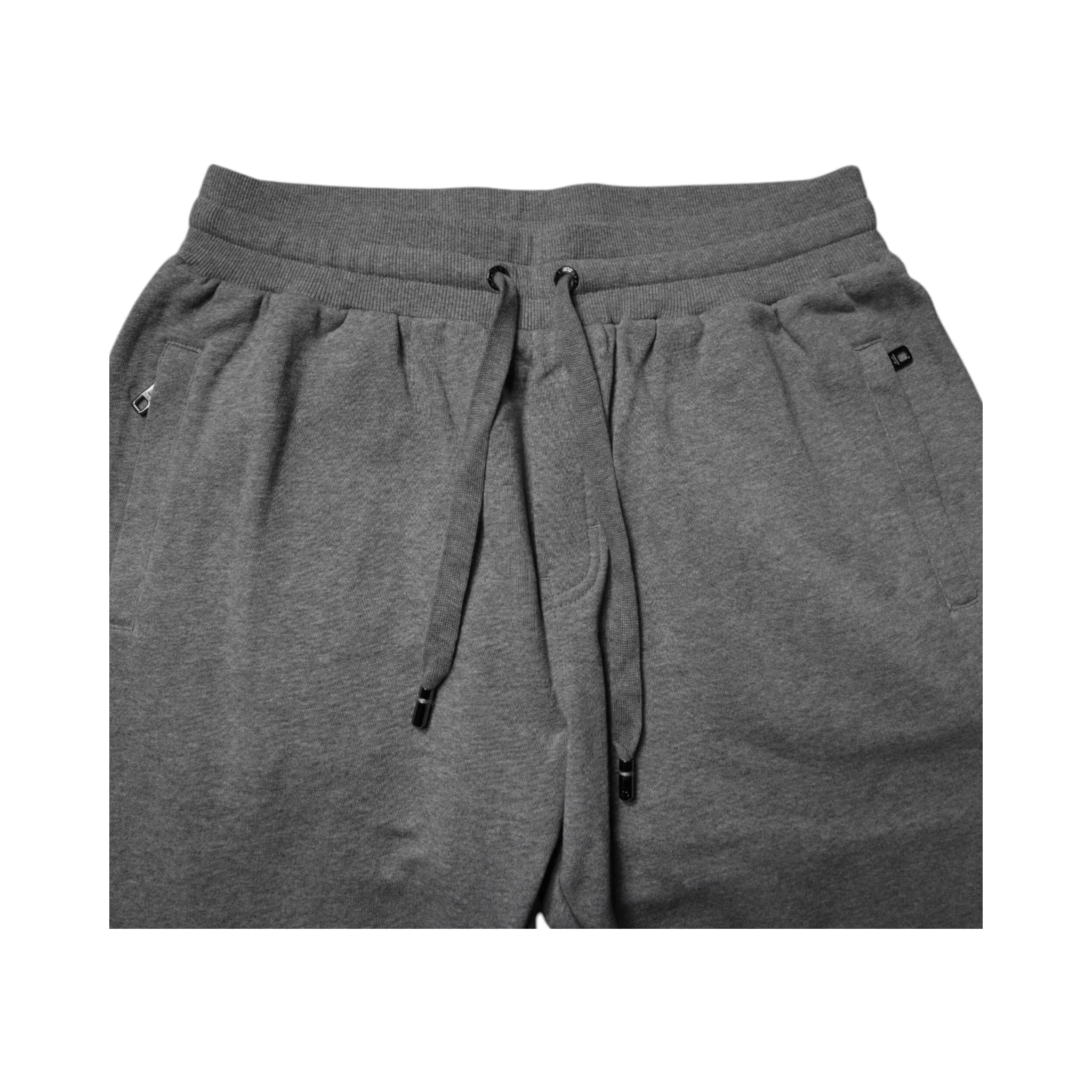 Gray Logo Cotton Jogger Men Sweatpants Pants