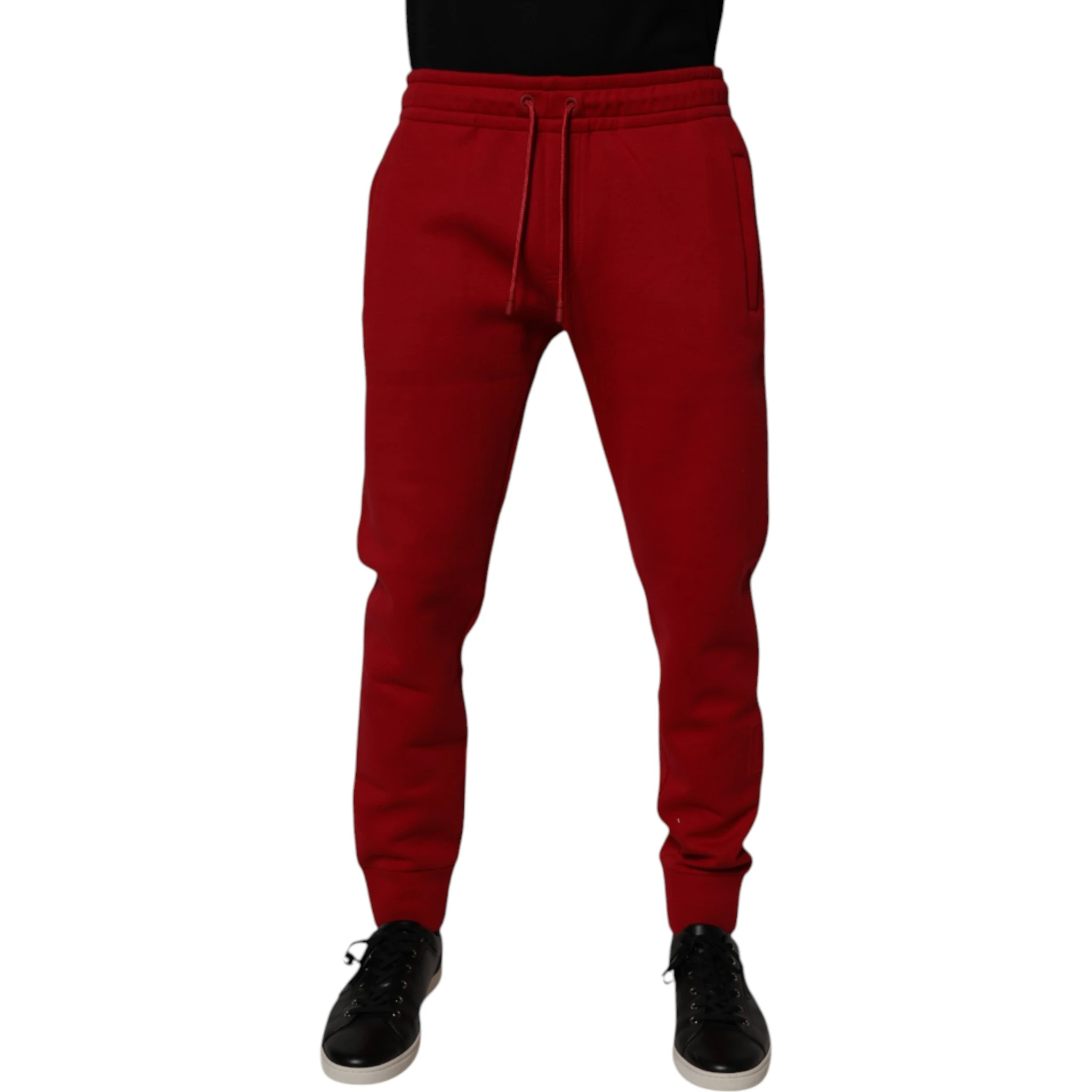 Red DG Logo Cotton Jogger Men Sweatpants Pants
