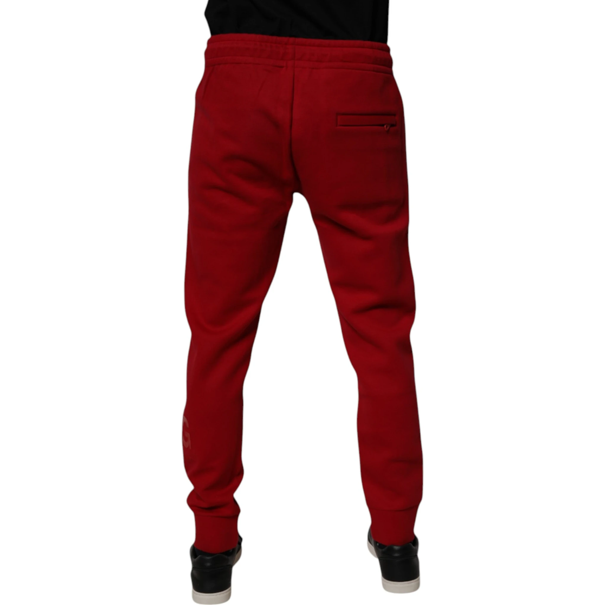 Red DG Logo Cotton Jogger Men Sweatpants Pants