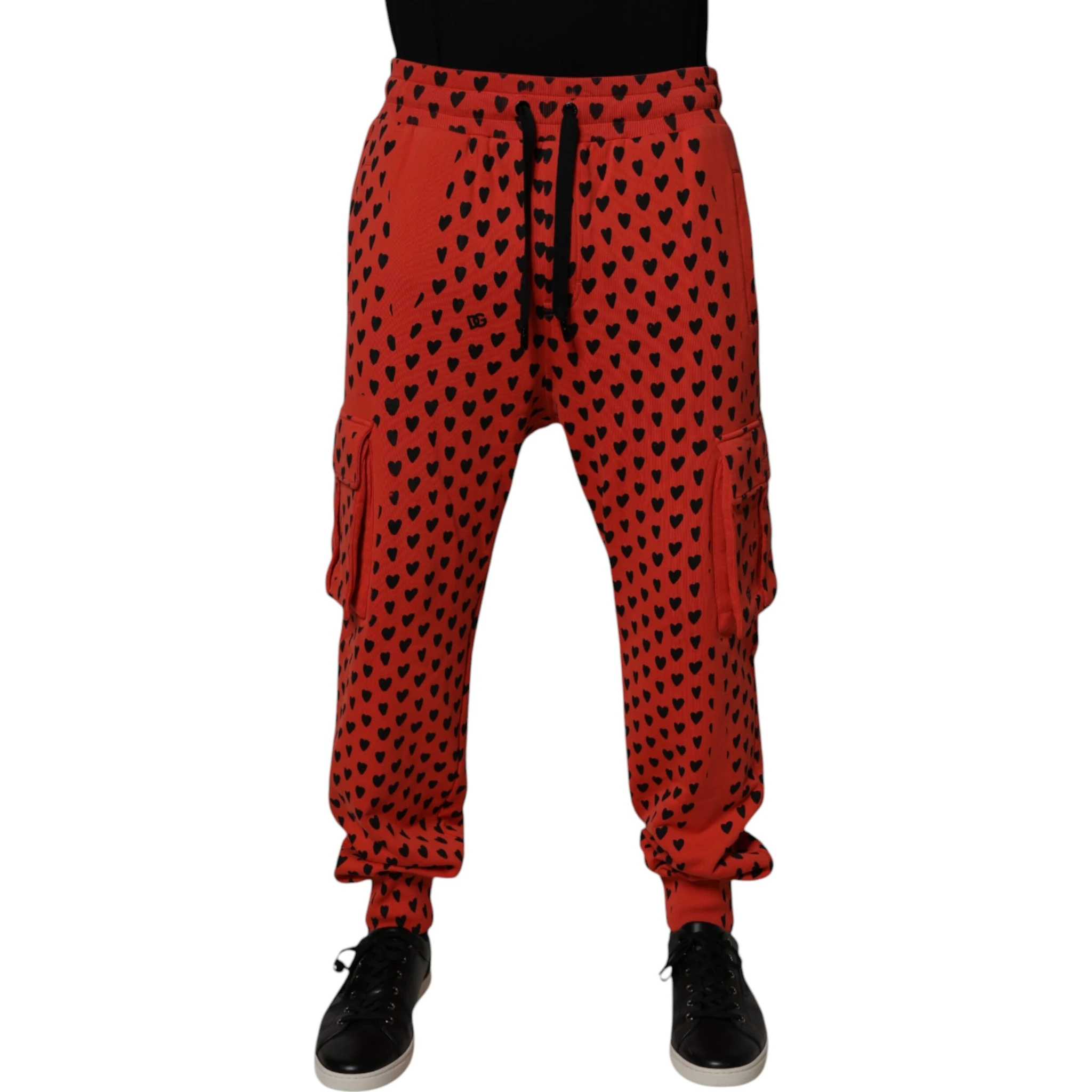 Red Hearts Cargo Jogger Men Sweatpants Pants