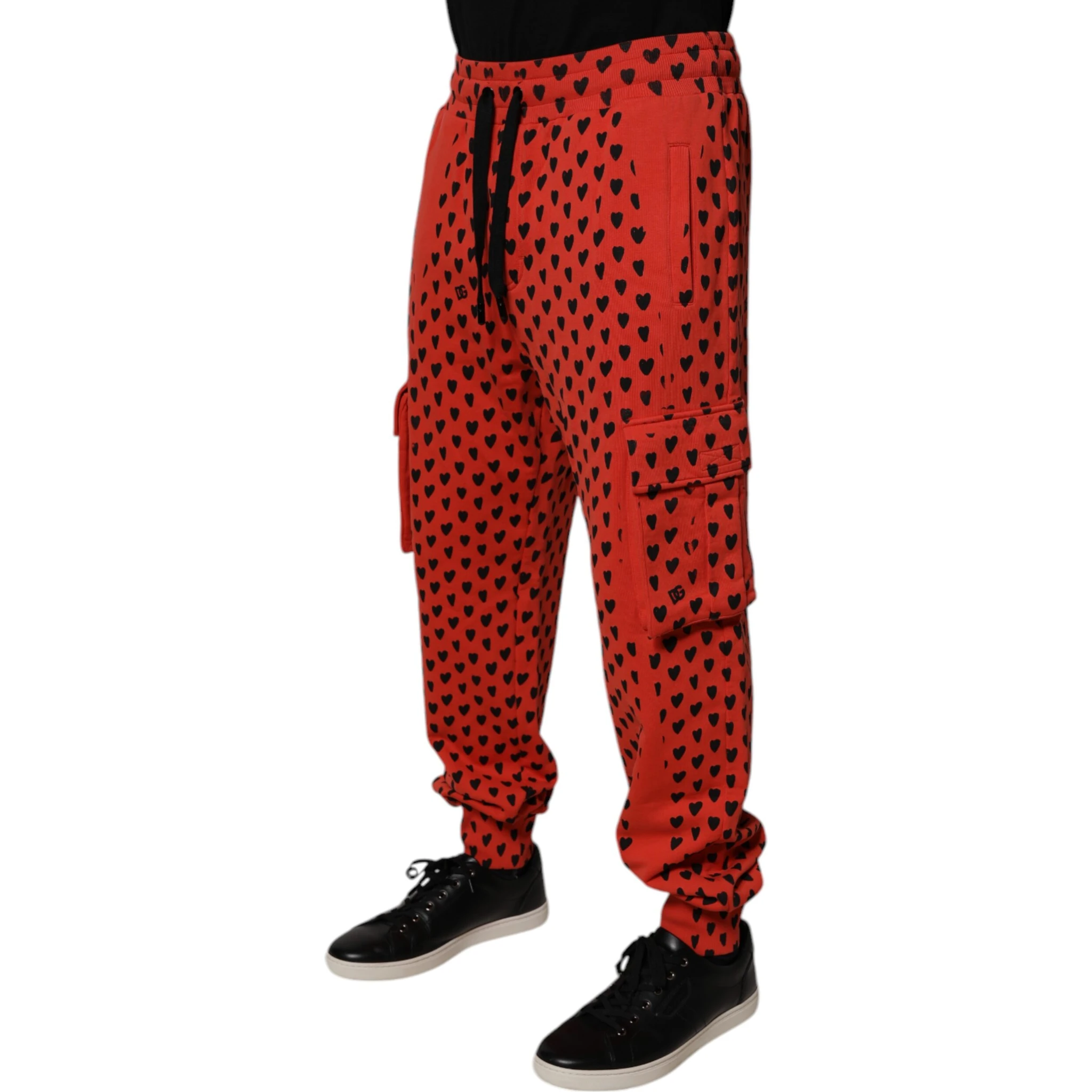 Red Hearts Cargo Jogger Men Sweatpants Pants