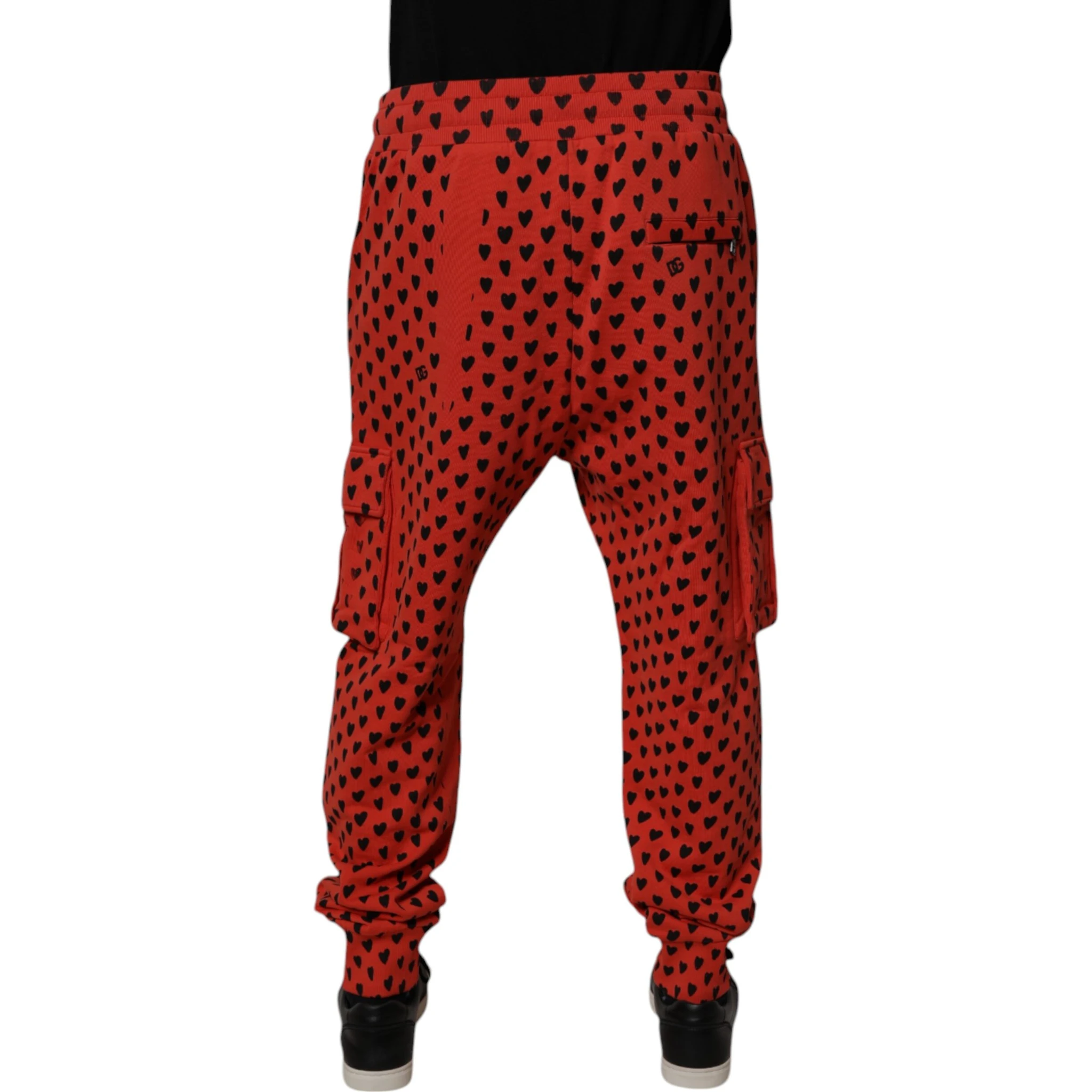 Red Hearts Cargo Jogger Men Sweatpants Pants