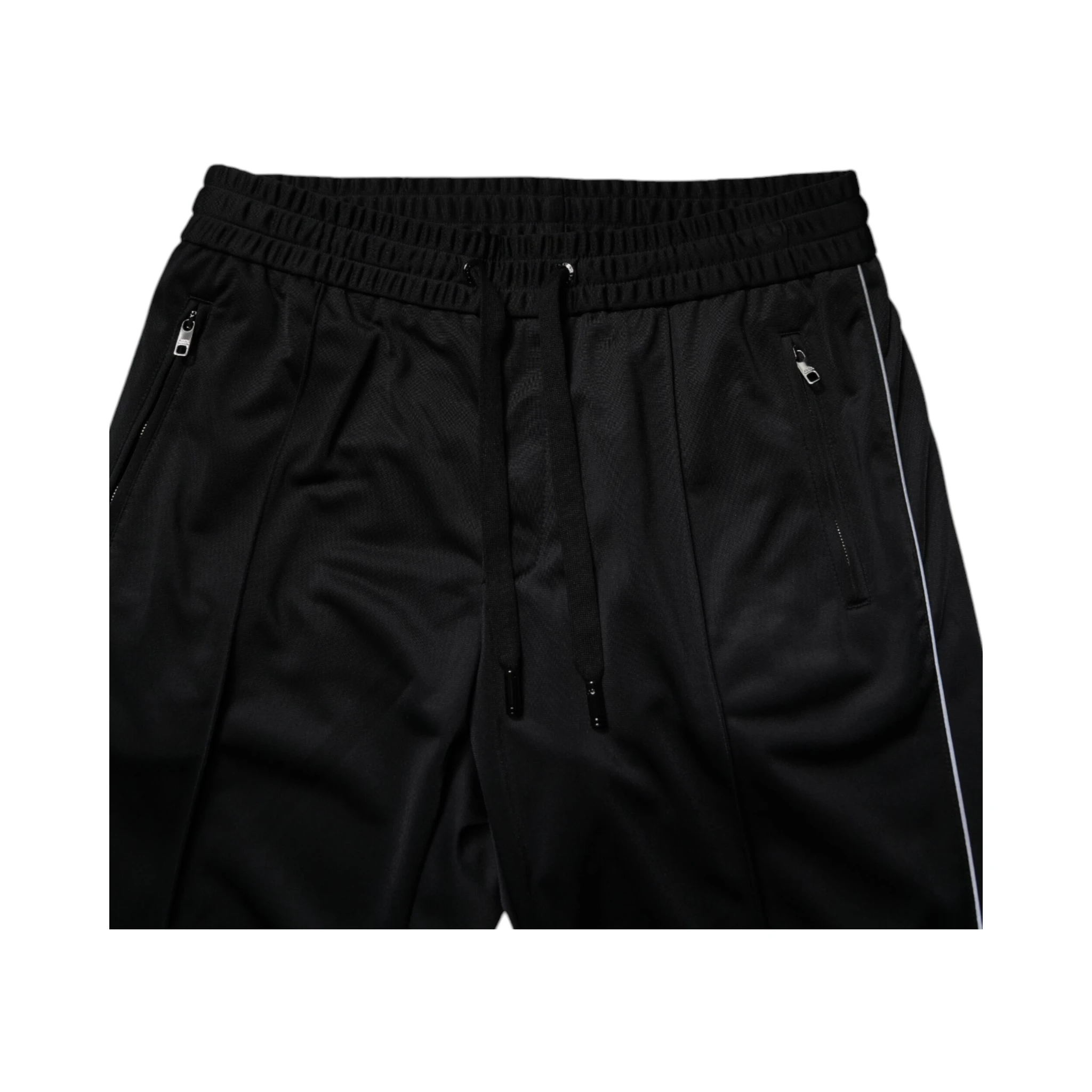 Black Polyester Men Jogger Sweatpants Pants