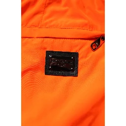 Orange Polyester Men Jogger Sweatpants Pants