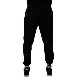 Black Cotton Men Jogger Sweatpants Pants