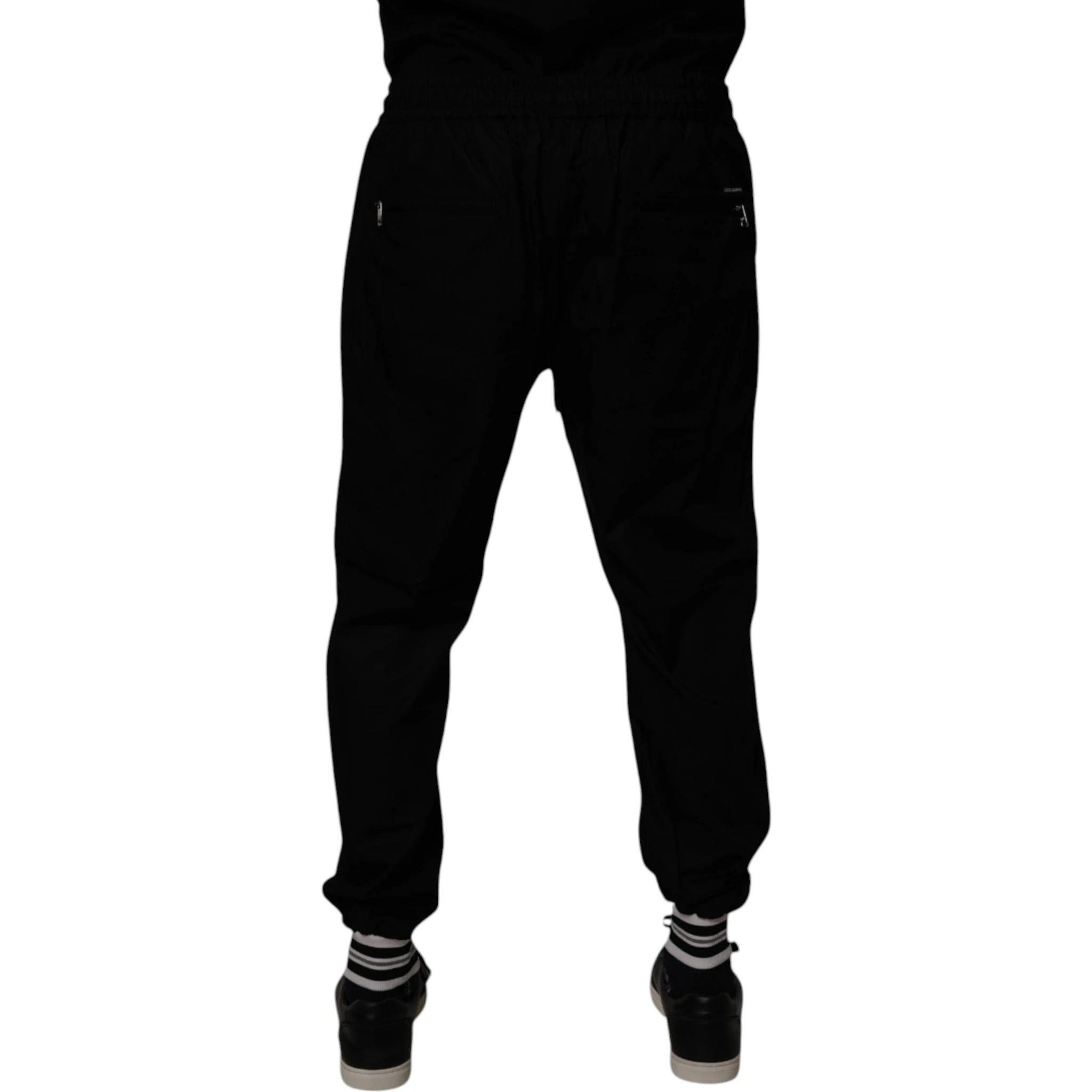 Black Cotton Men Jogger Sweatpants Pants
