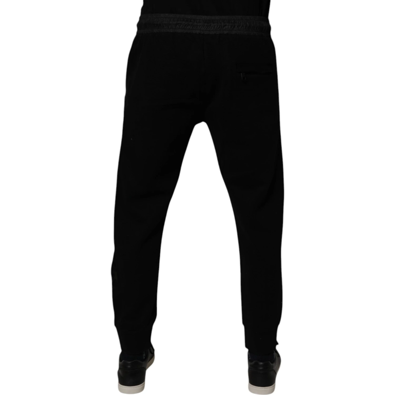 Black Cotton Blend Men Jogger Sweatpants Pants
