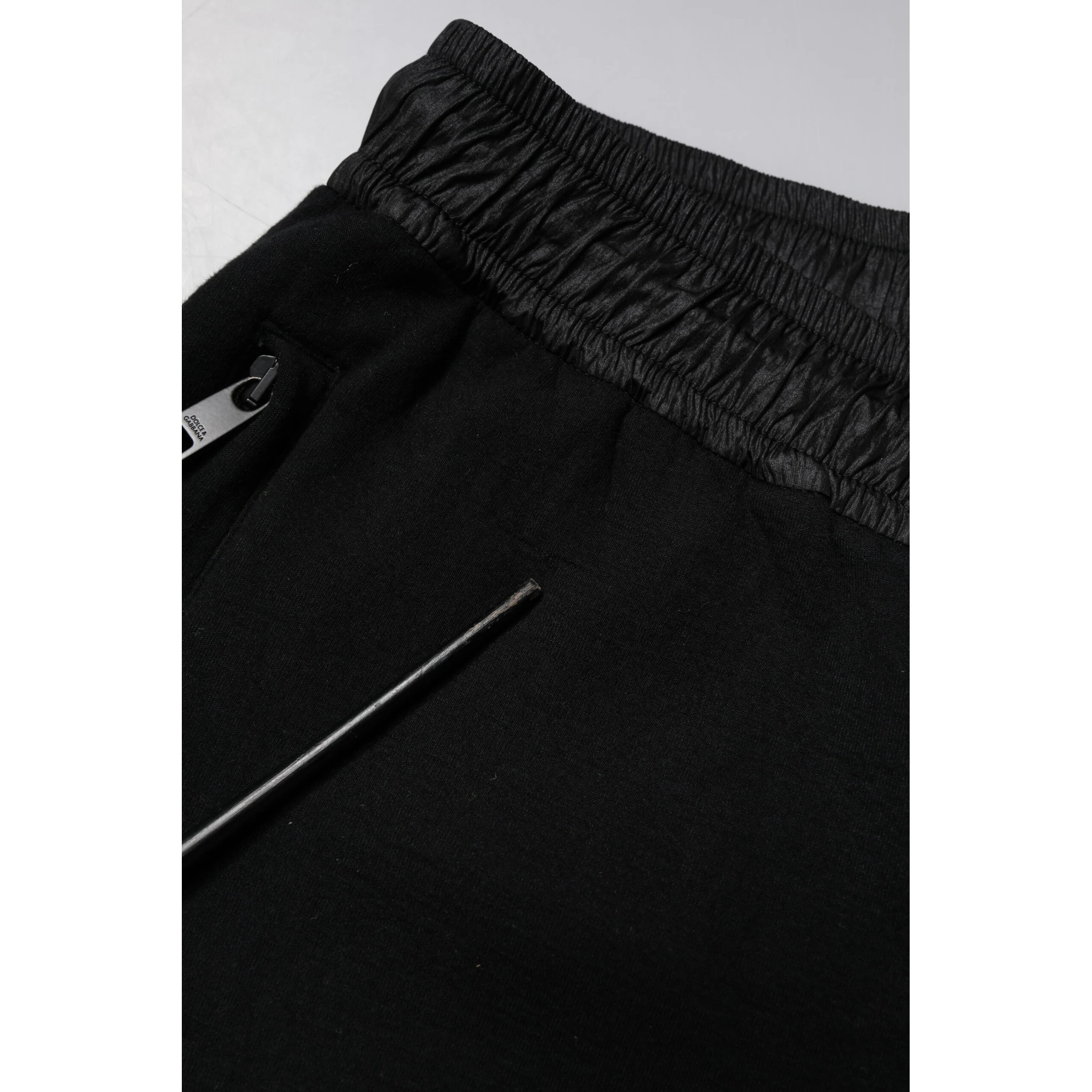 Black Cotton Blend Men Jogger Sweatpants Pants