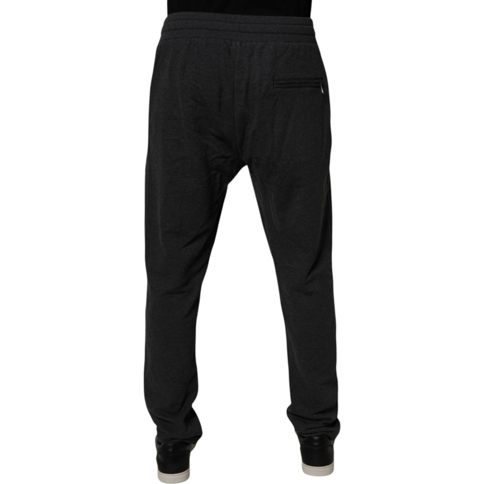 Dark Gray Logo Cotton Jogger Sweatpants Pants