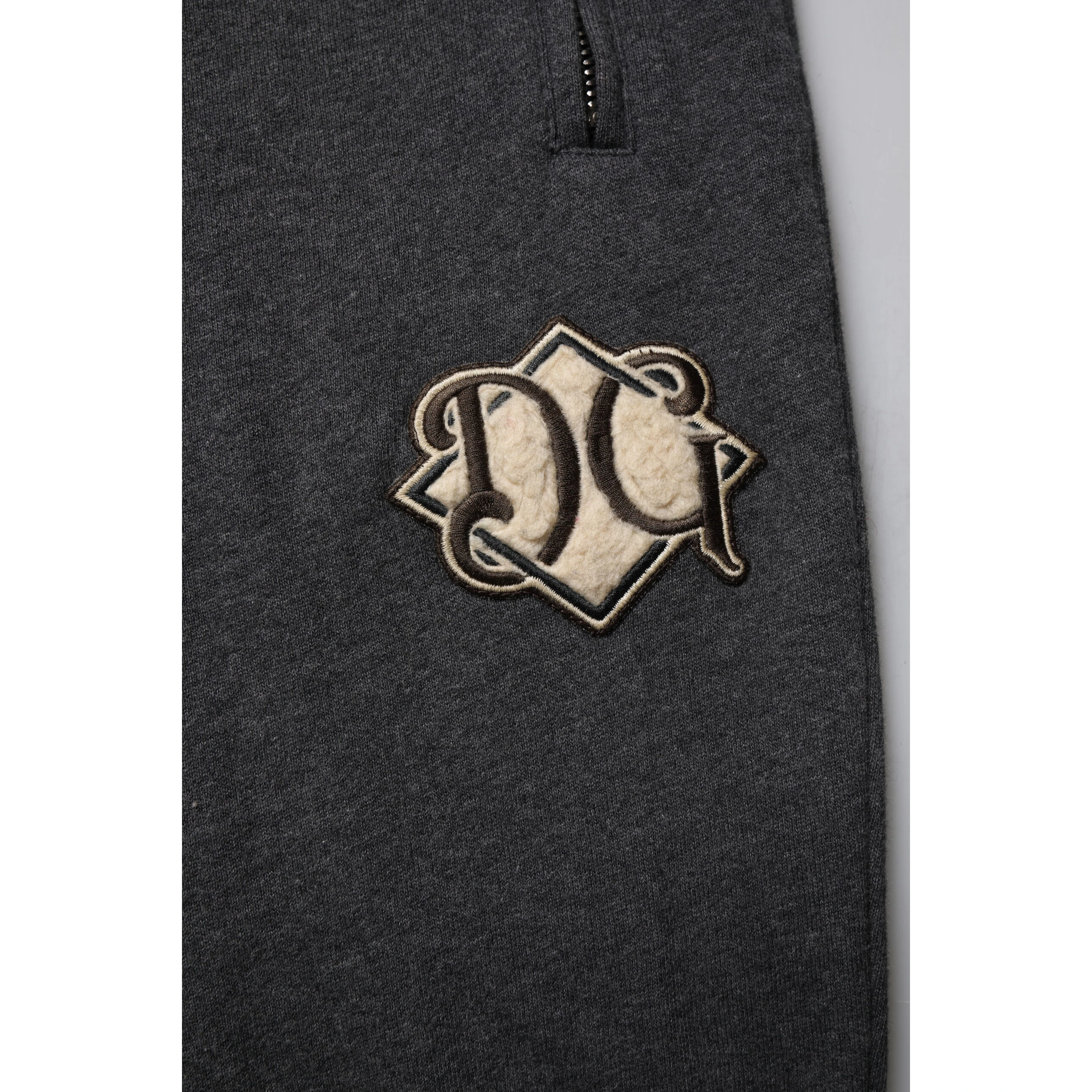Dark Gray Logo Cotton Jogger Sweatpants Pants