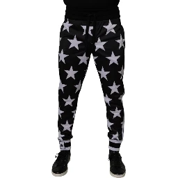 Black White Stars Jogger Men Sweatpants Pants