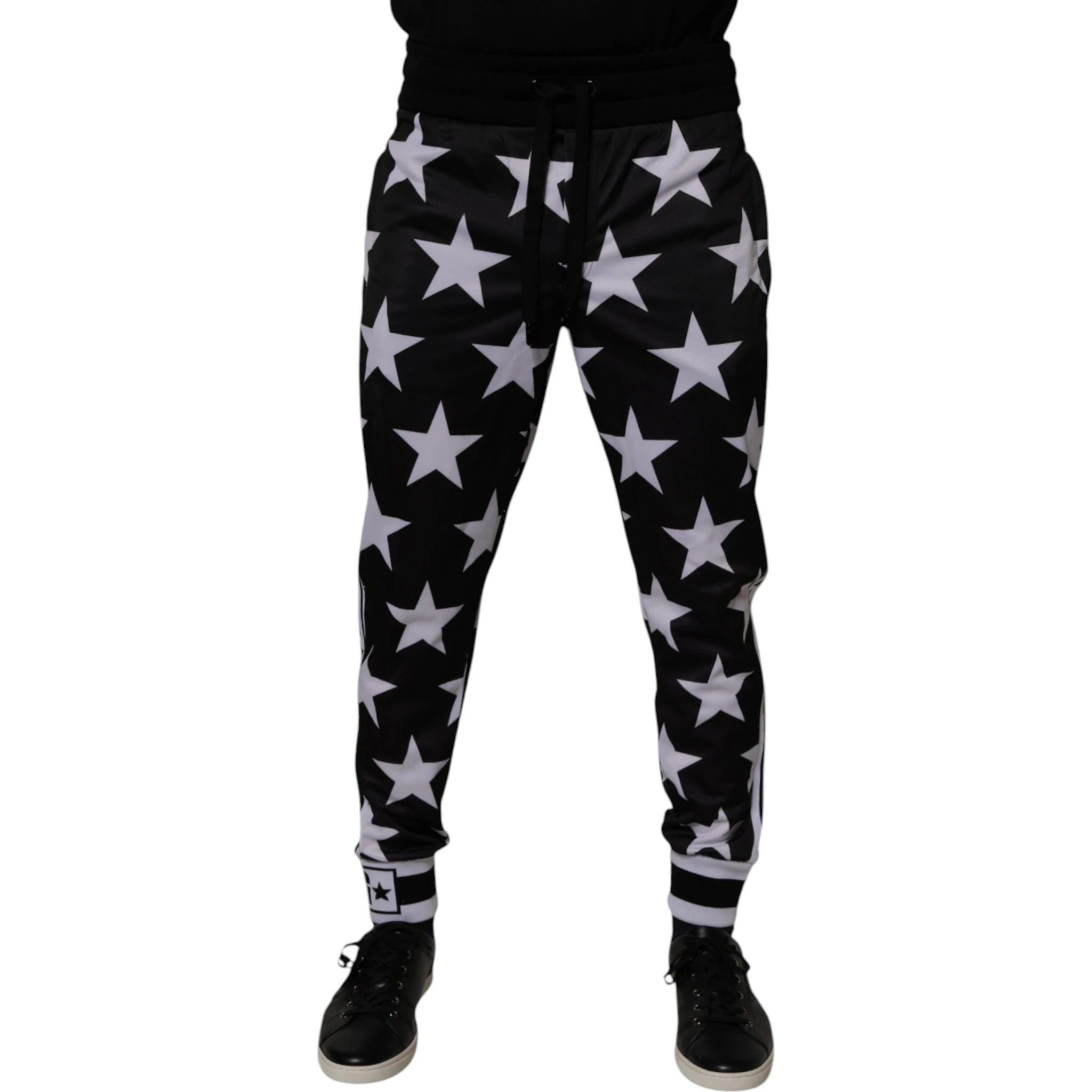 Black White Stars Jogger Men Sweatpants Pants