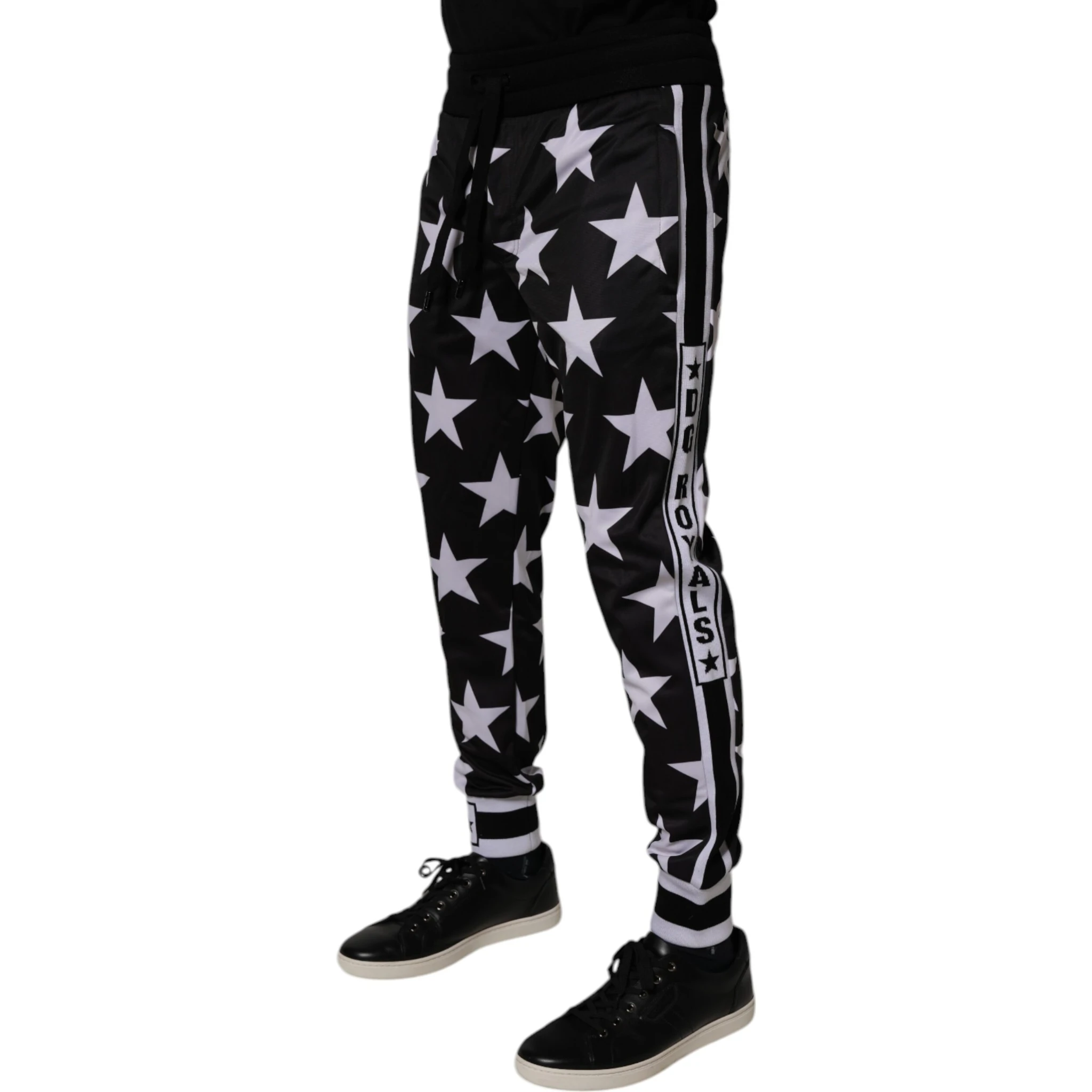 Black White Stars Jogger Men Sweatpants Pants