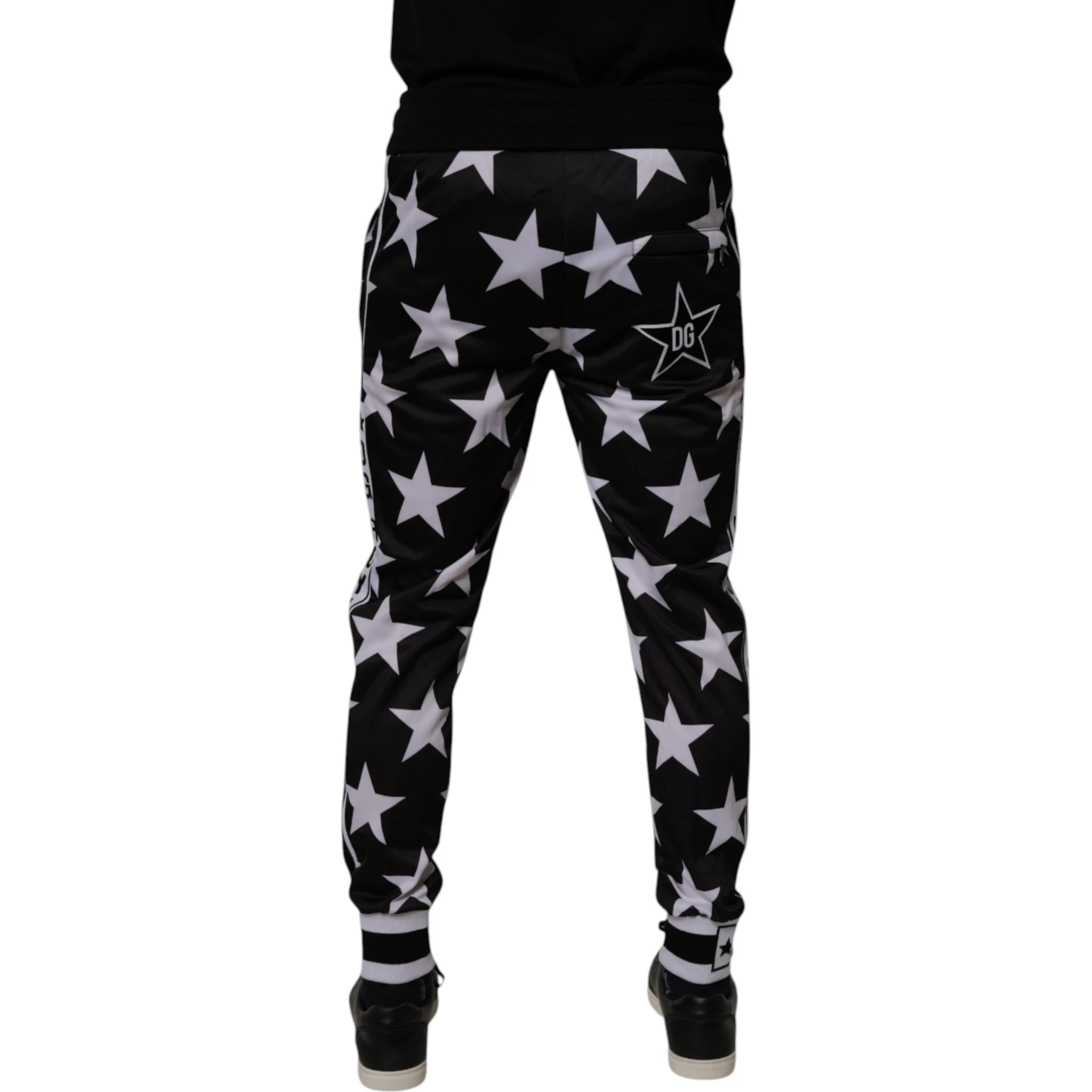 Black White Stars Jogger Men Sweatpants Pants