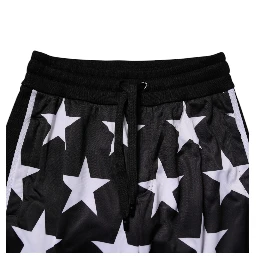Black White Stars Jogger Men Sweatpants Pants