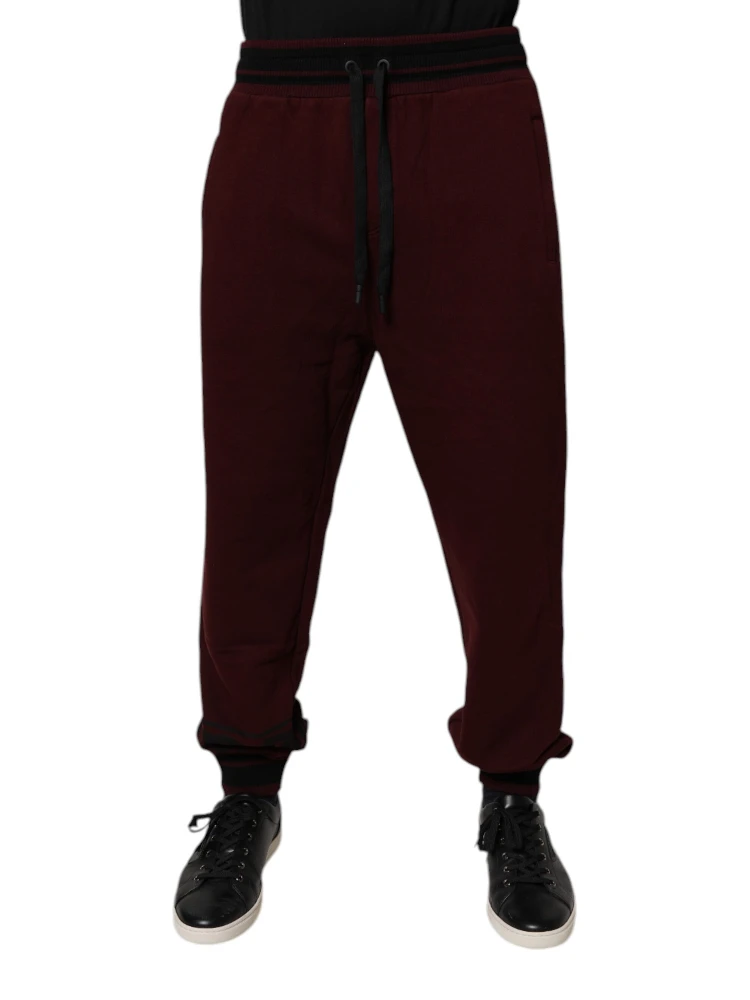 Bordeaux Cotton Jogger Men Sweatpants Pants