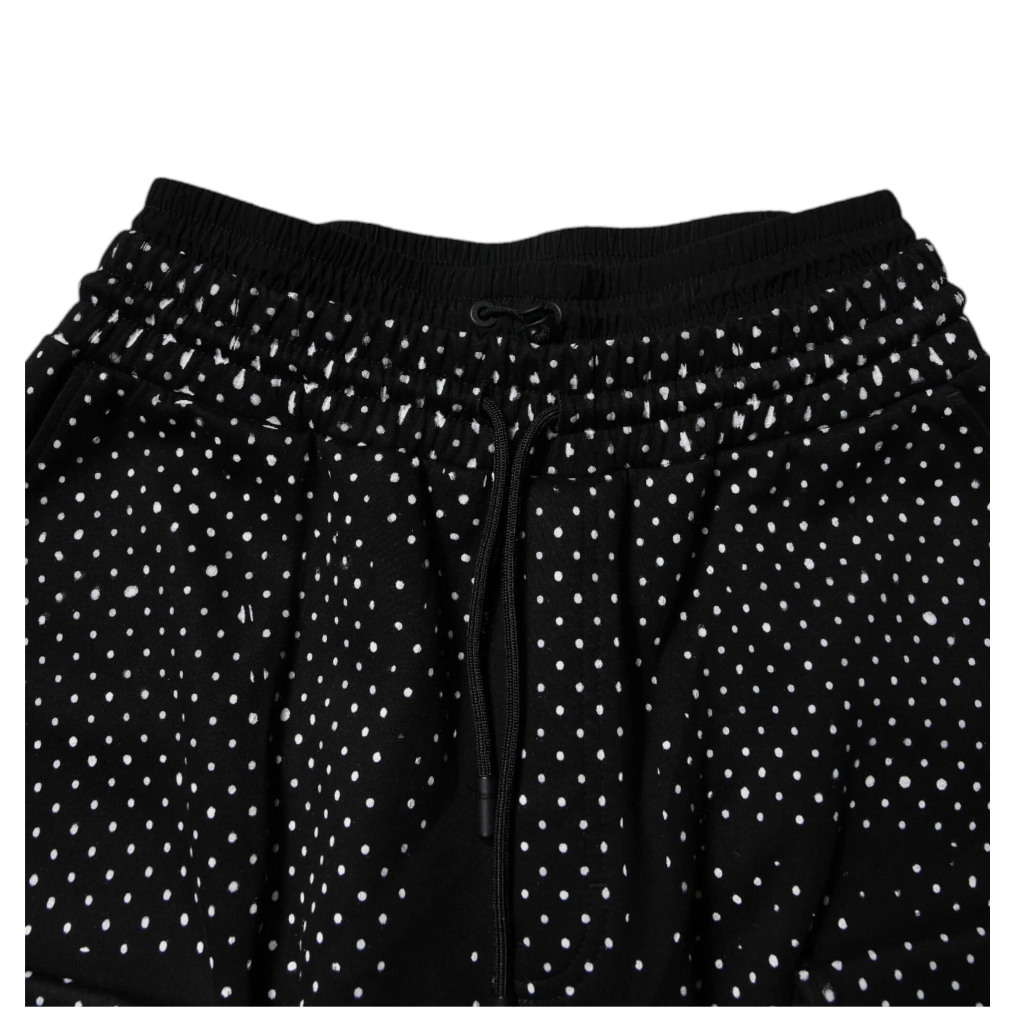 Black Polka Dot Stripes Cargo Jogger Sweatpants Pants