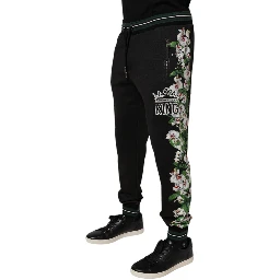 Black Floral King Men Jogger Sweatpants Pants