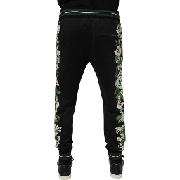 Black Floral King Men Jogger Sweatpants Pants