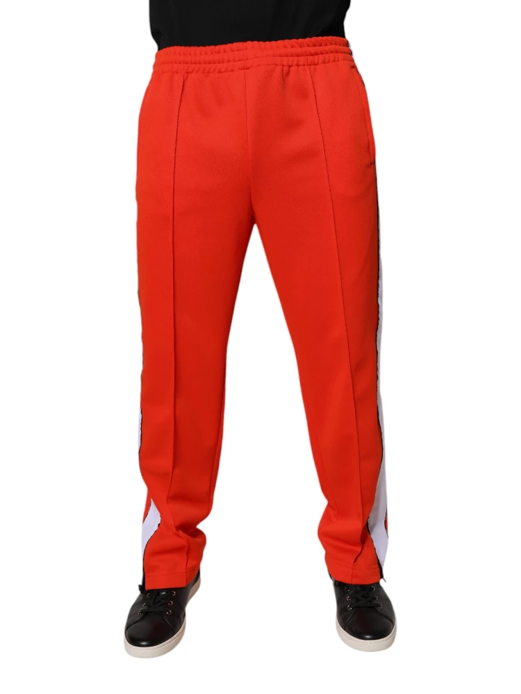 Red White Mid Waist Men Jogger Sweatpants Pants alternative