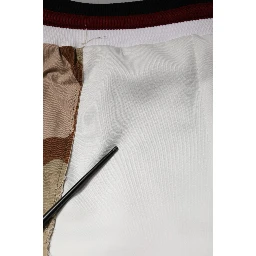 White Camouflage Patchwork Sweatpants Pants