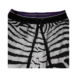 Black White Zebra Men Jogger Sweatpants Pants