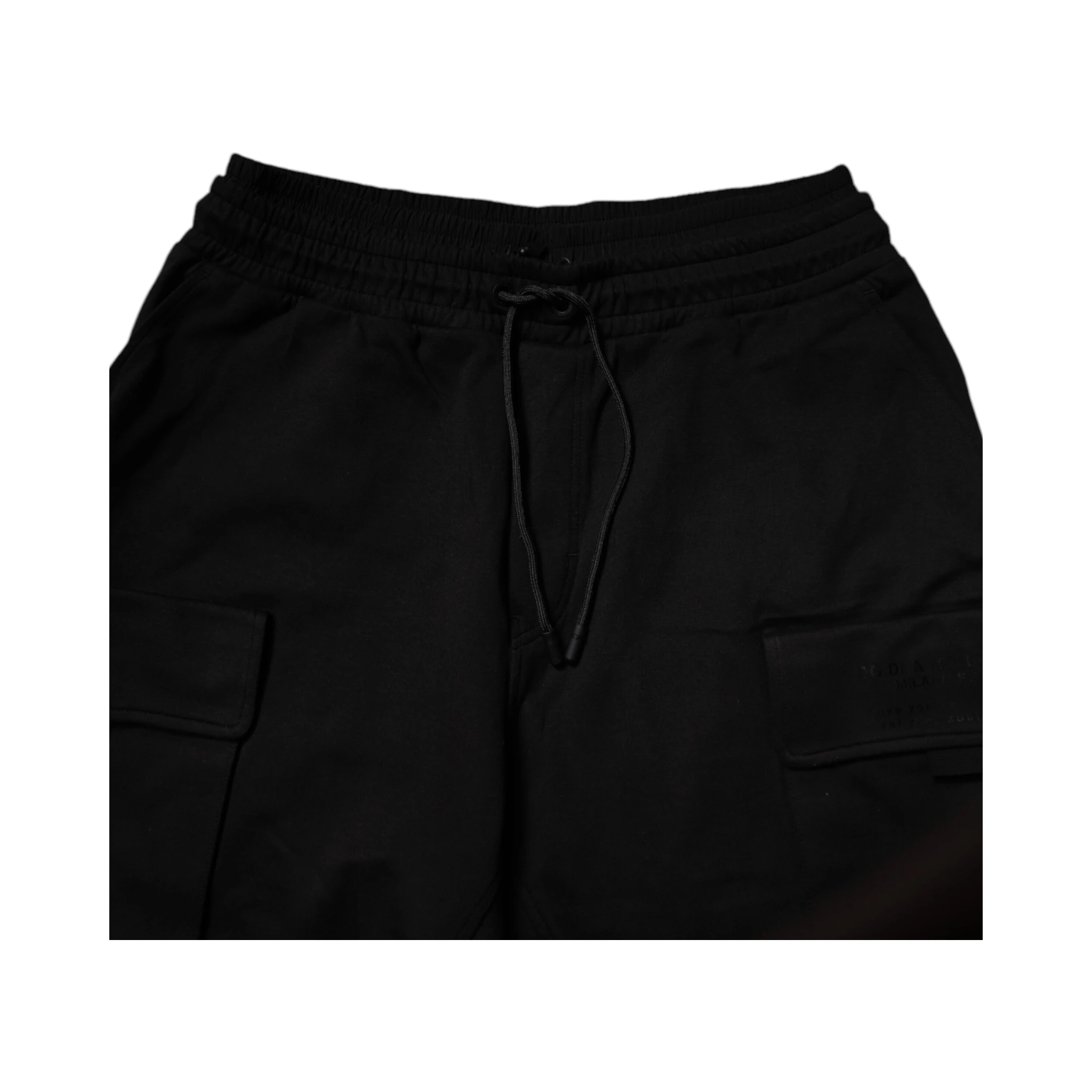 Black Cotton Men Cargo Jogger Sweatpants Pants