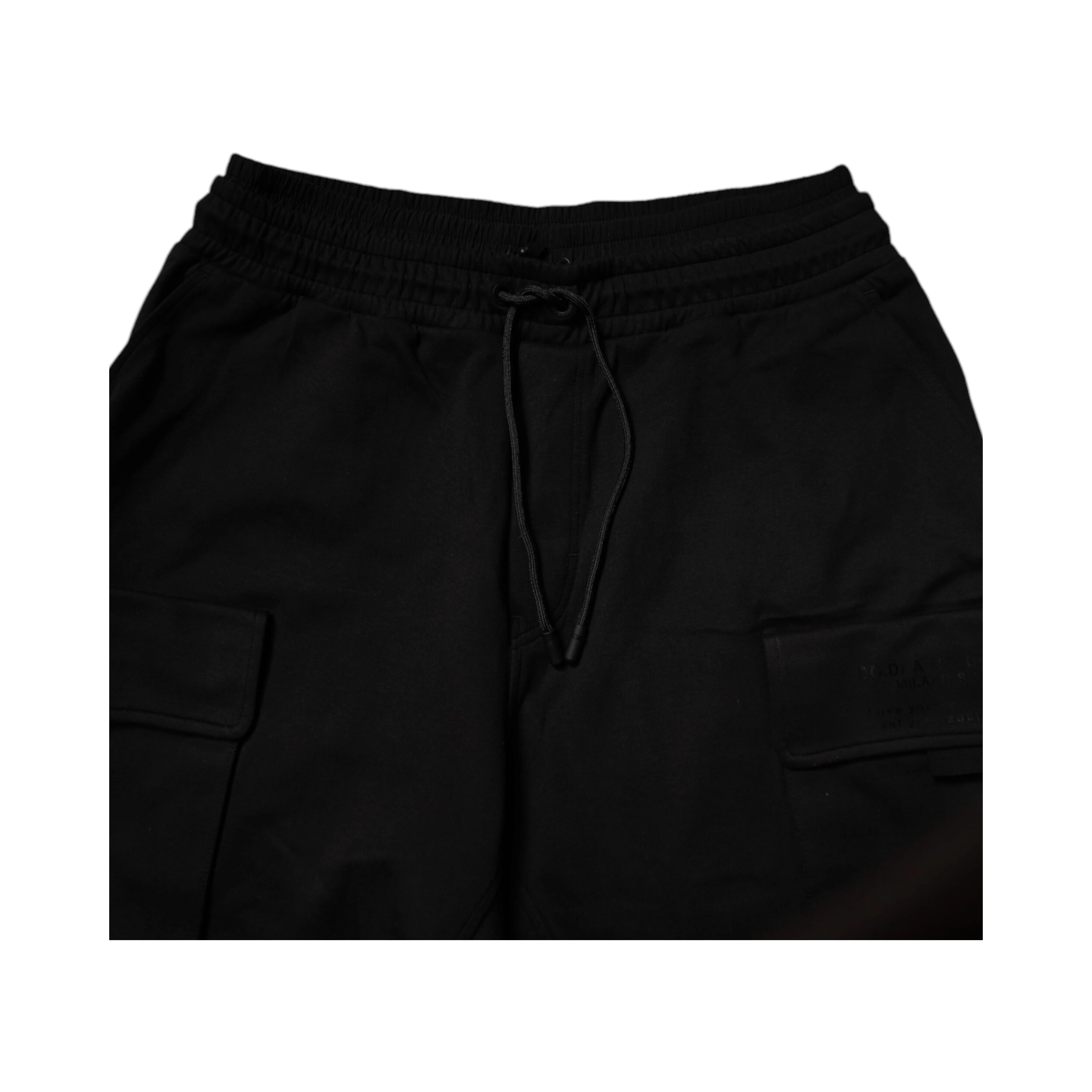 Black Cotton Men Cargo Jogger Sweatpants Pants