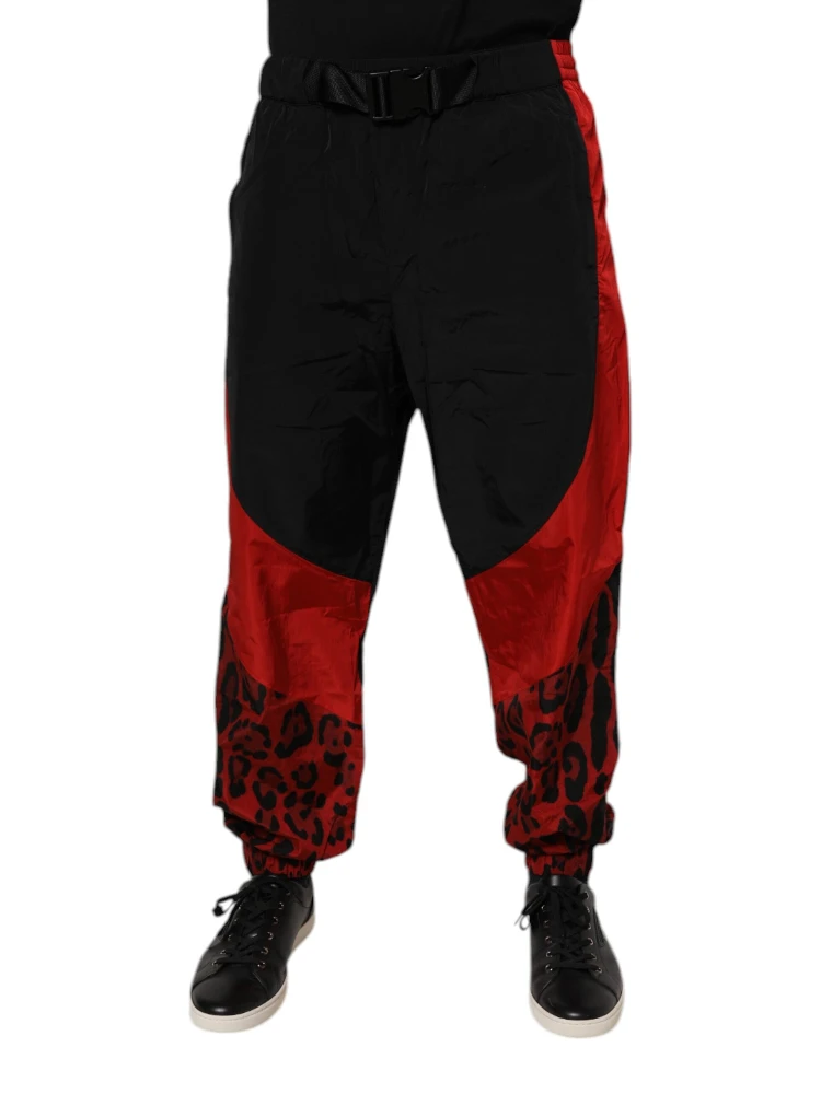 Black Red Leopard Jogger Sweatpants Pants alternative