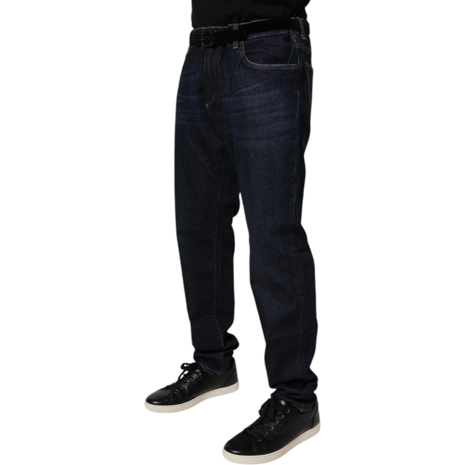 Dark Blue Cotton Stretch Skinny Denim Jeans