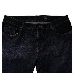 Dark Blue Cotton Stretch Skinny Denim Jeans