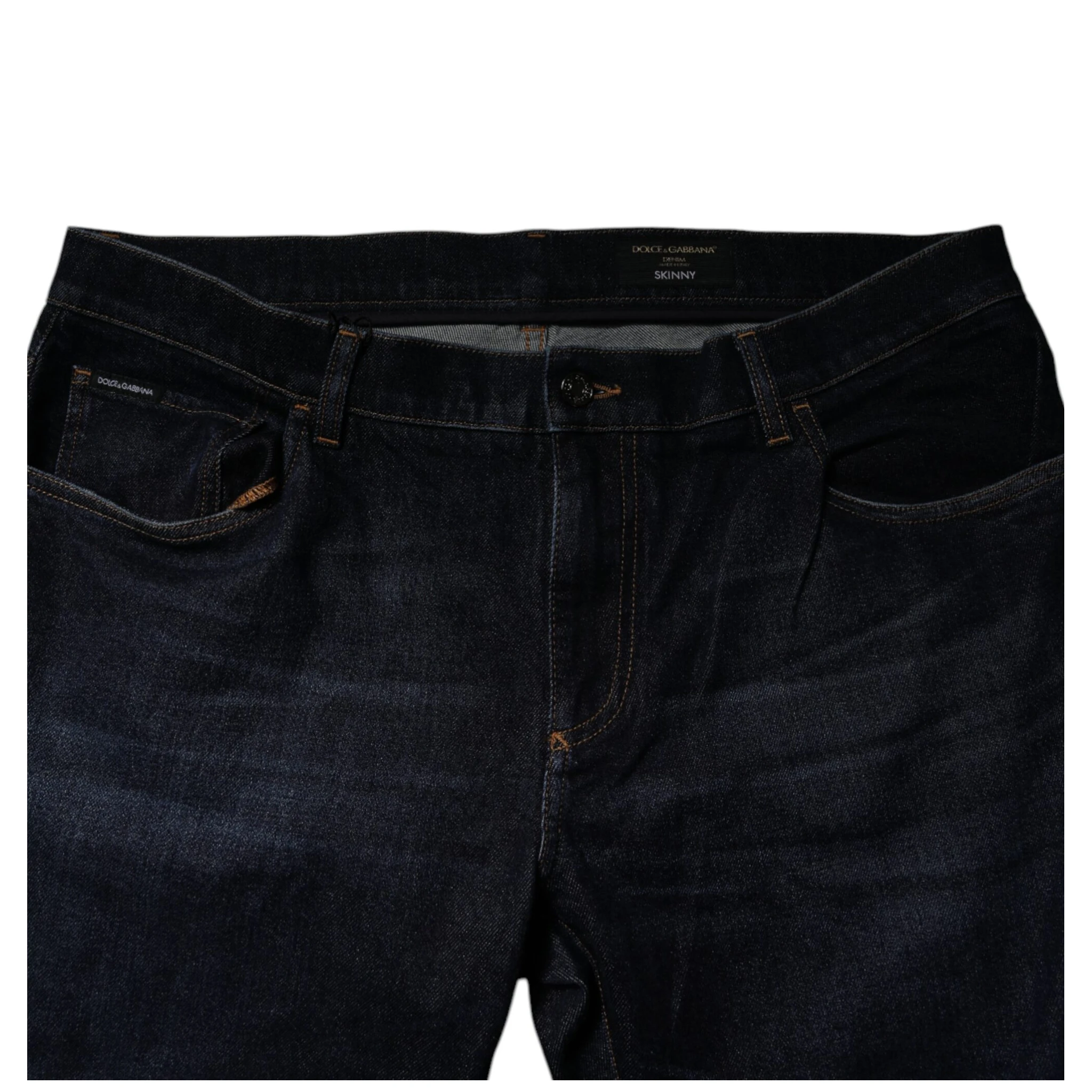 Dark Blue Cotton Stretch Skinny Denim Jeans