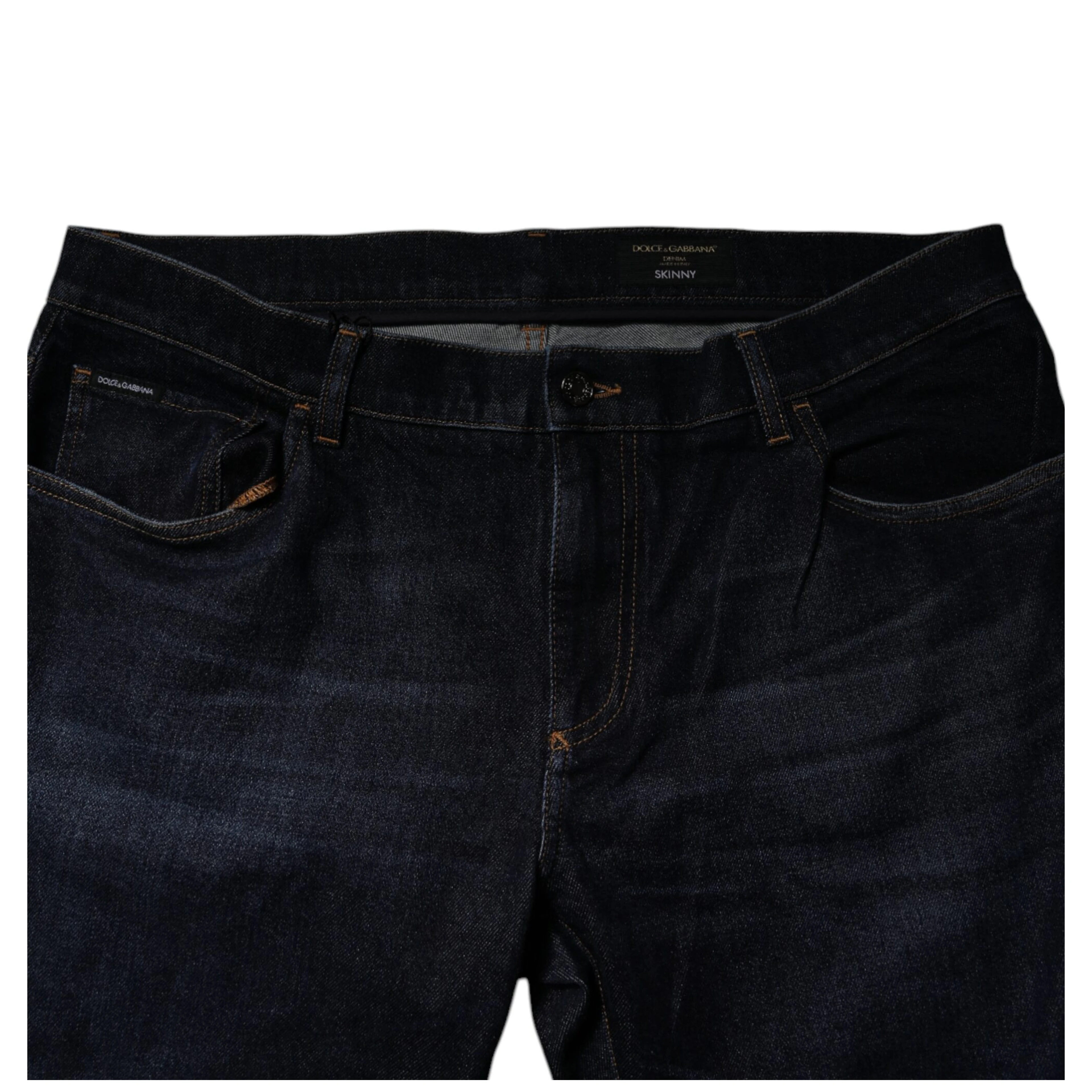 Dark Blue Cotton Stretch Skinny Denim Jeans