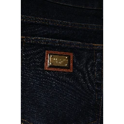 Dark Blue Cotton Stretch Skinny Denim Jeans