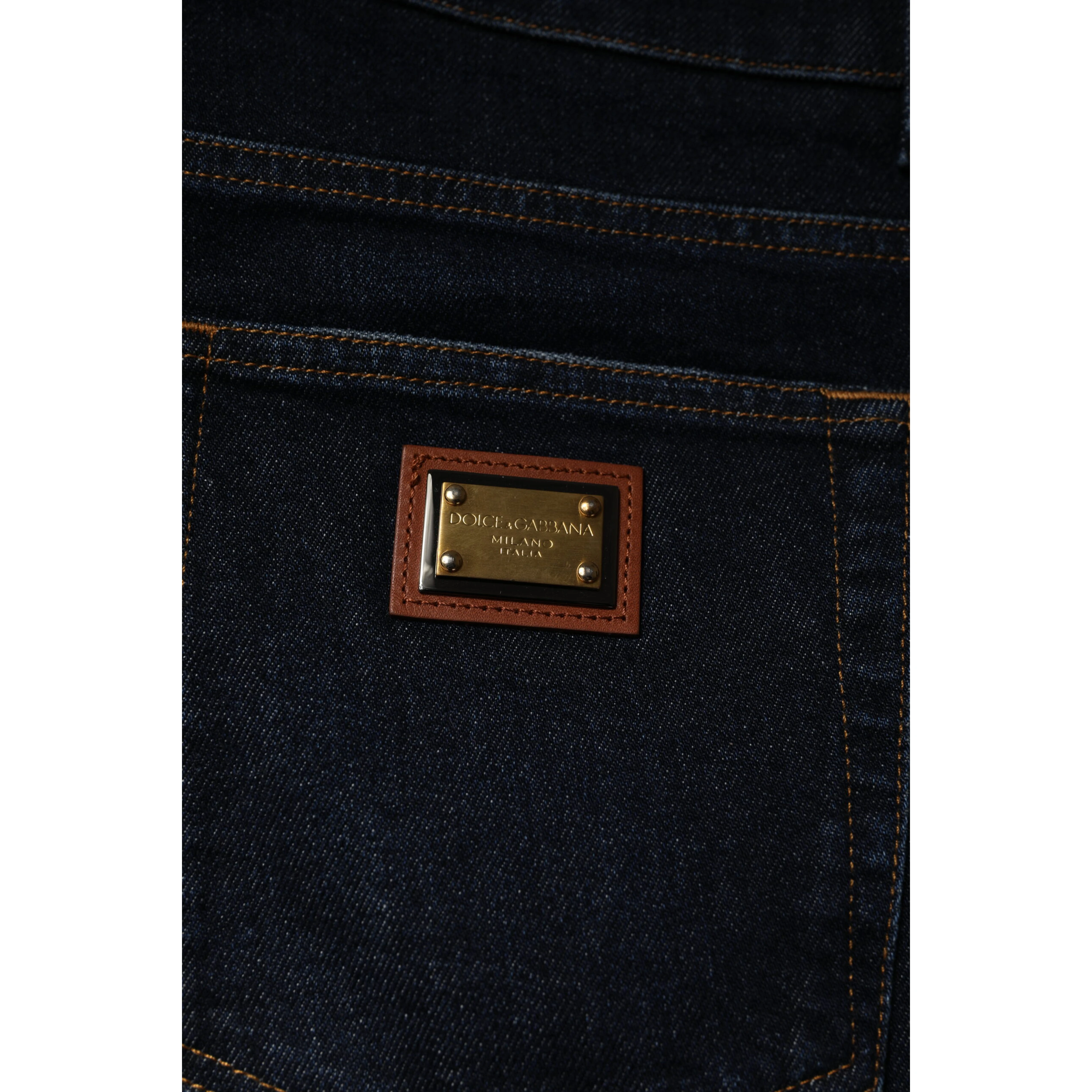 Dark Blue Cotton Stretch Skinny Denim Jeans