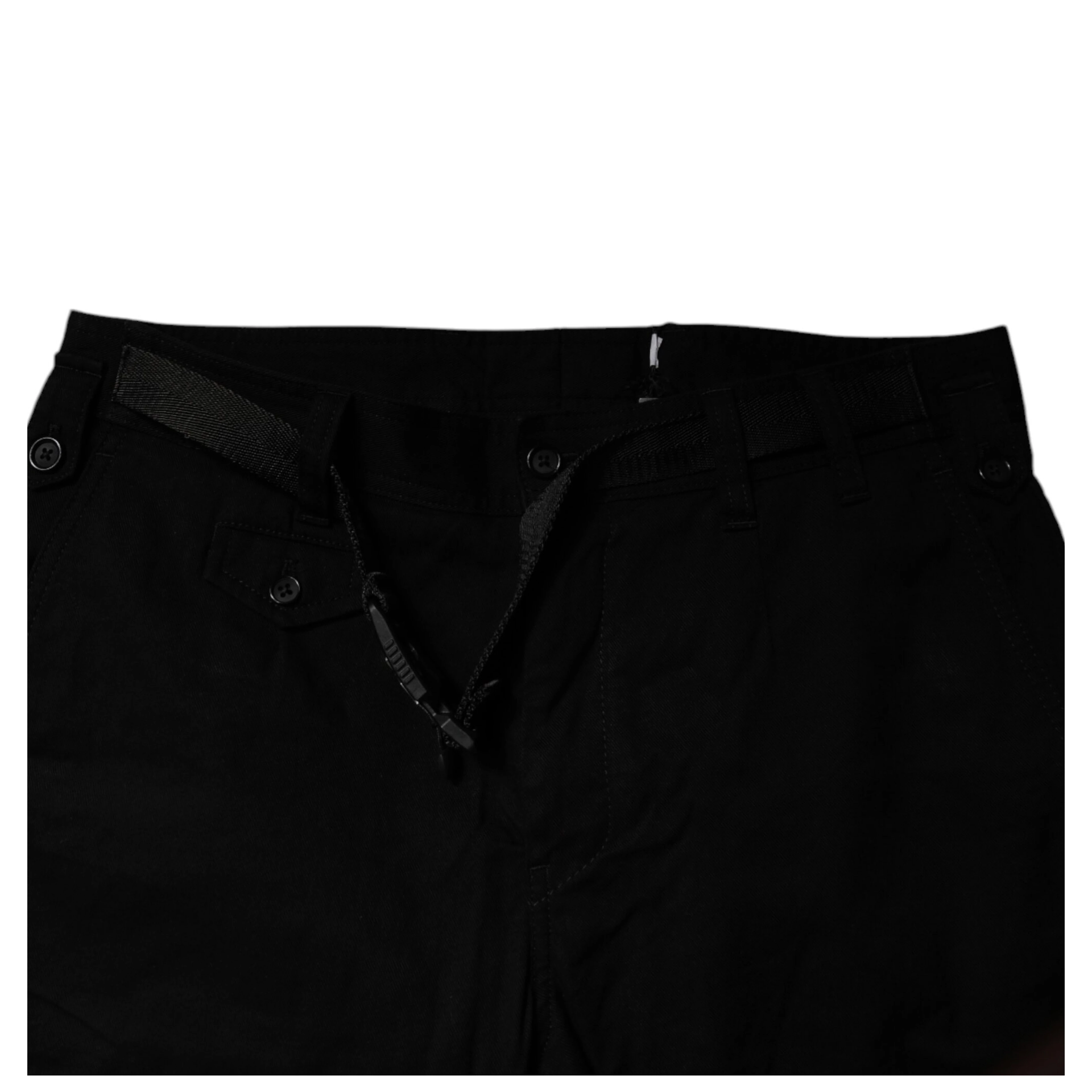 Black Cotton Stretch Skinny Cargo Denim Jeans