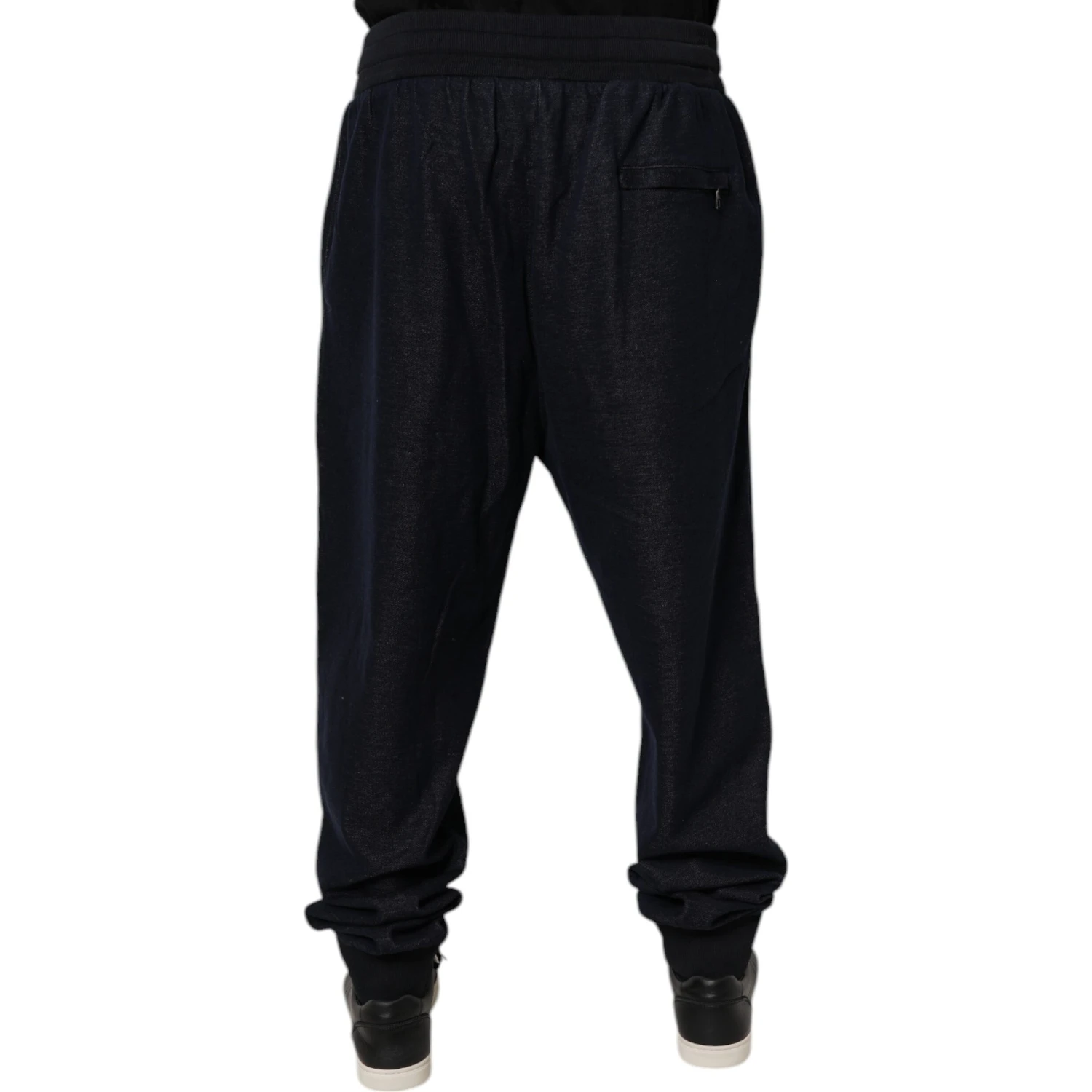 Black Jacquard Cotton Jogger Sweatpants Pants