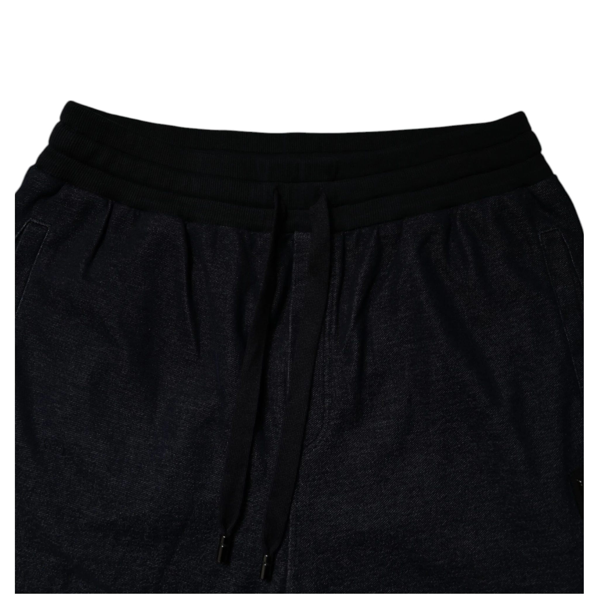 Black Jacquard Cotton Jogger Sweatpants Pants