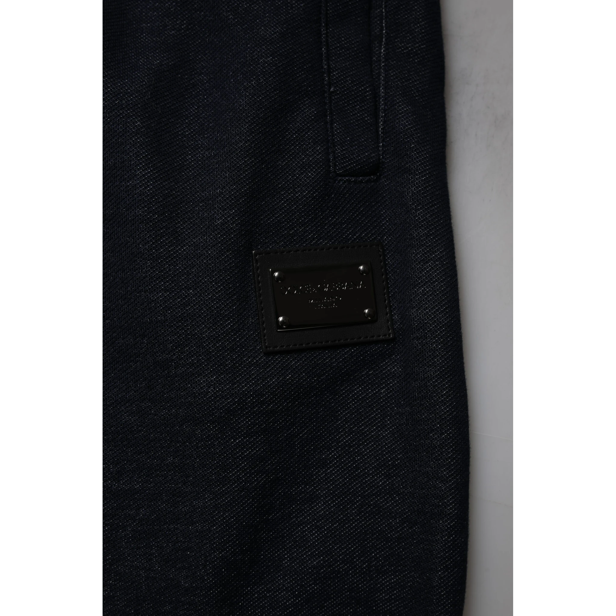 Black Jacquard Cotton Jogger Sweatpants Pants