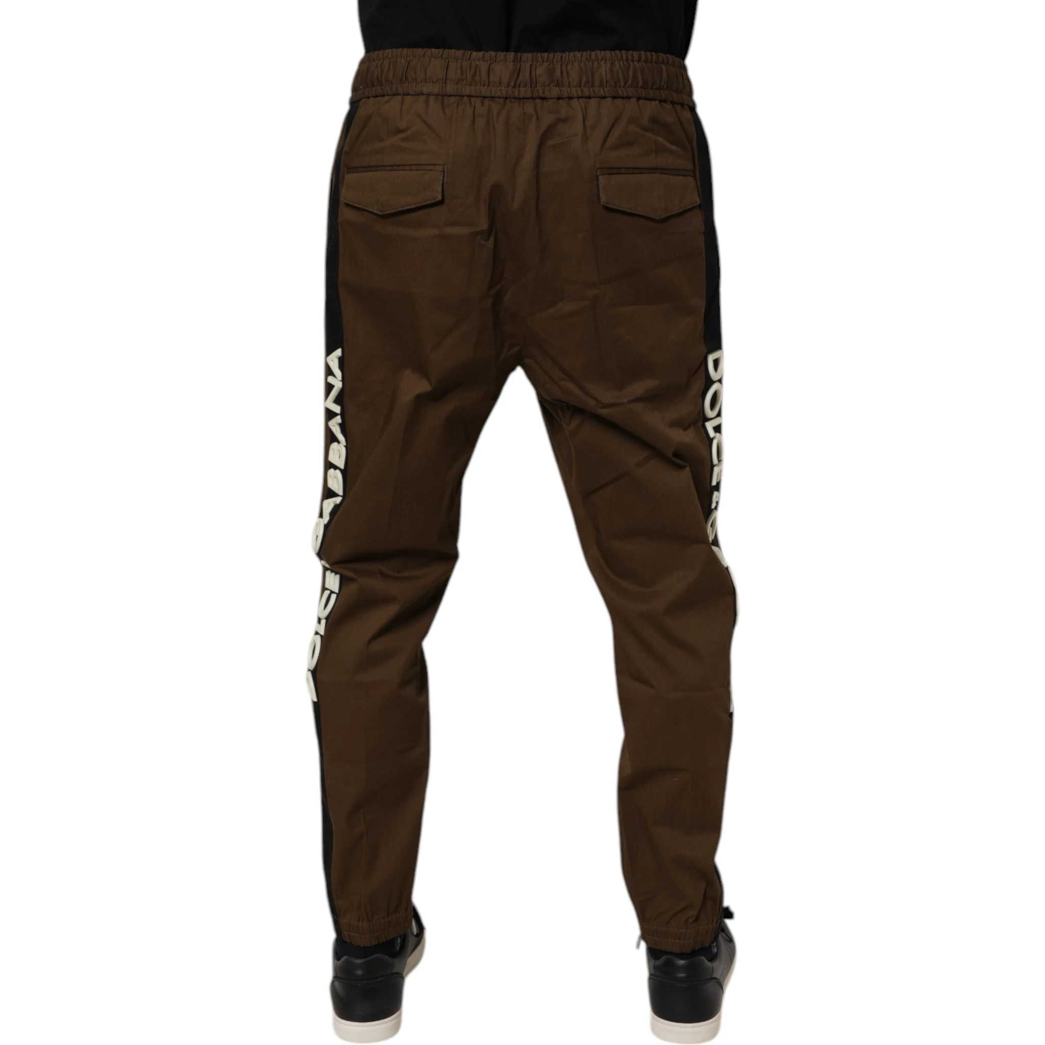 Brown Cotton Stretch Jogger Sweatpants Pants