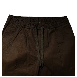 Brown Cotton Stretch Jogger Sweatpants Pants