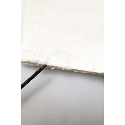 White Tattered Graffiti Skinny Denim Jeans