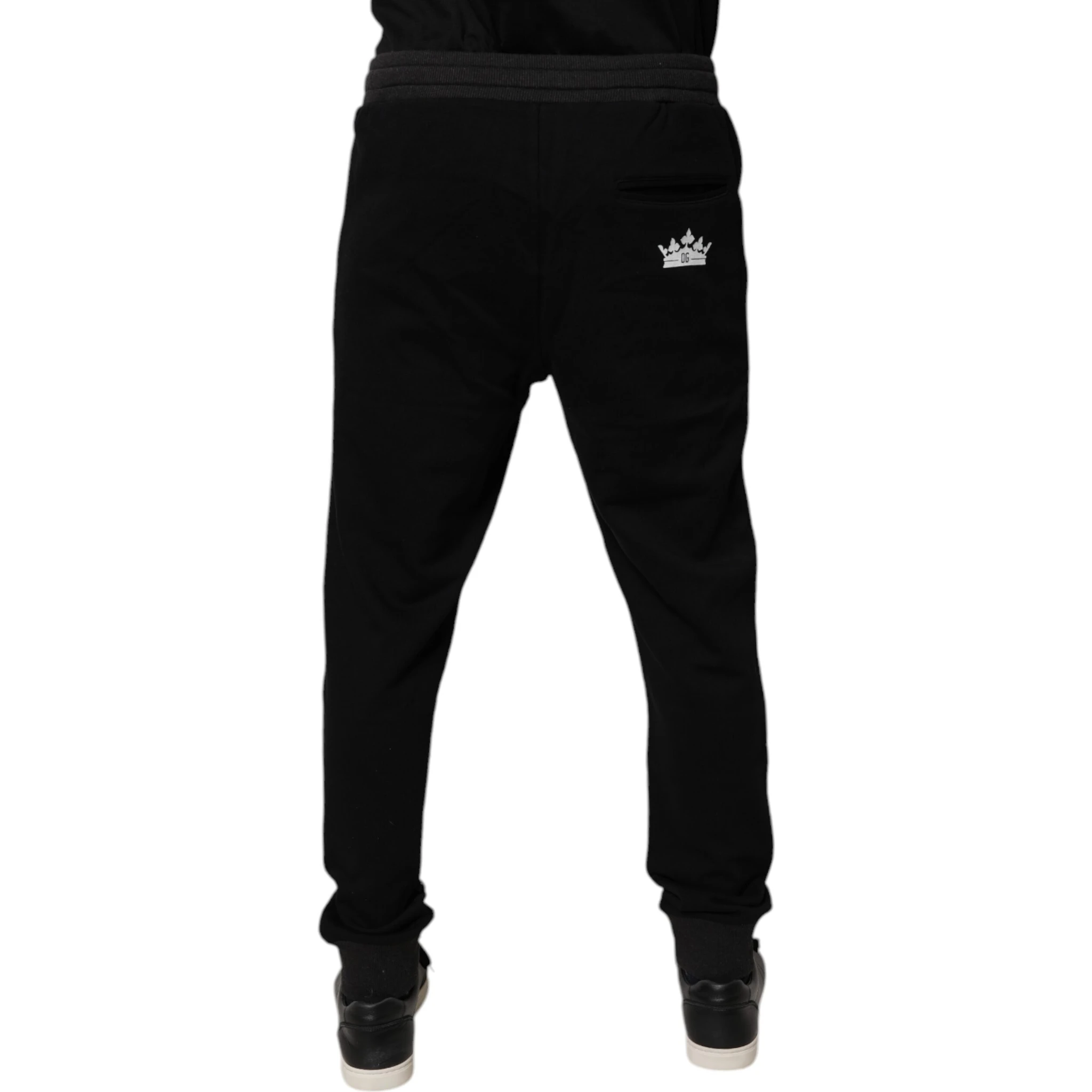 Black Logo Men Jogger Cotton Sweatpants Pants