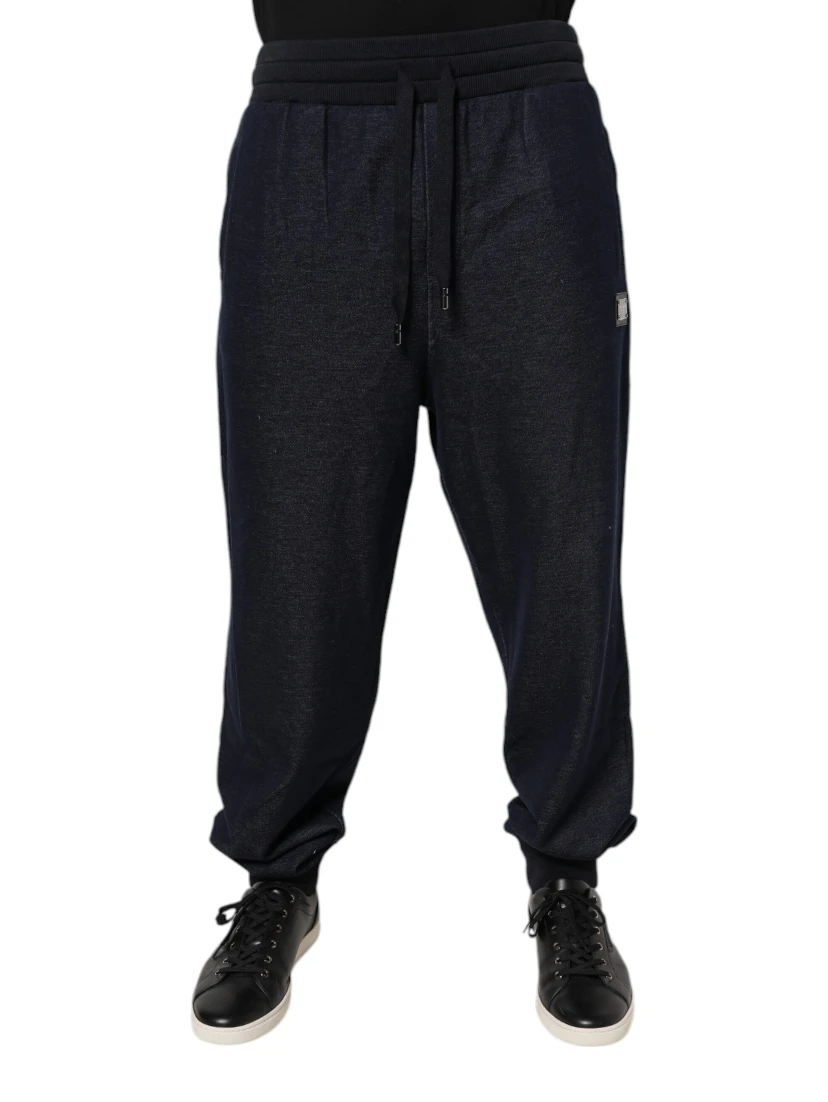 Black Jacquard Jogger Men Sweatpants Pants