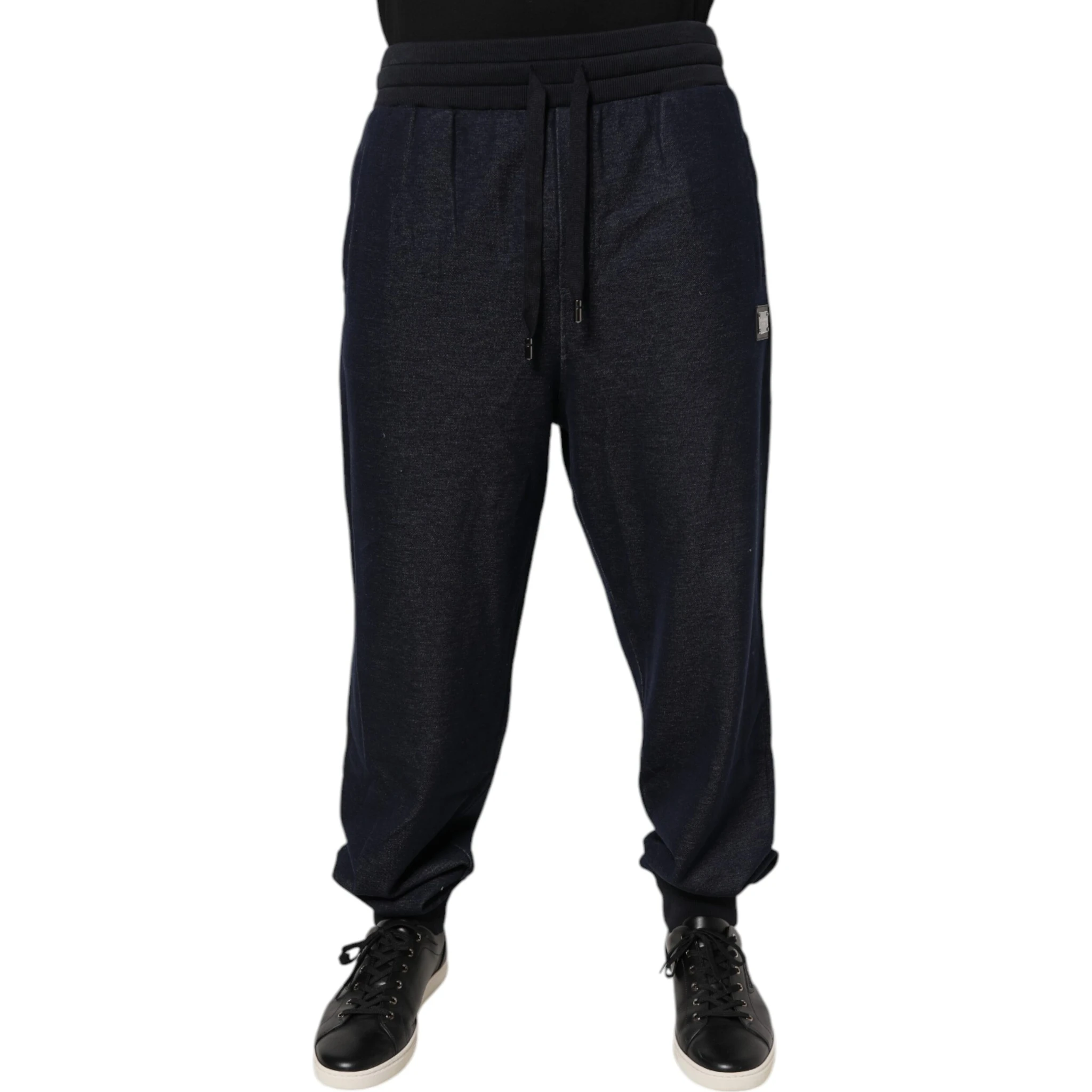 Black Jacquard Jogger Men Sweatpants Pants