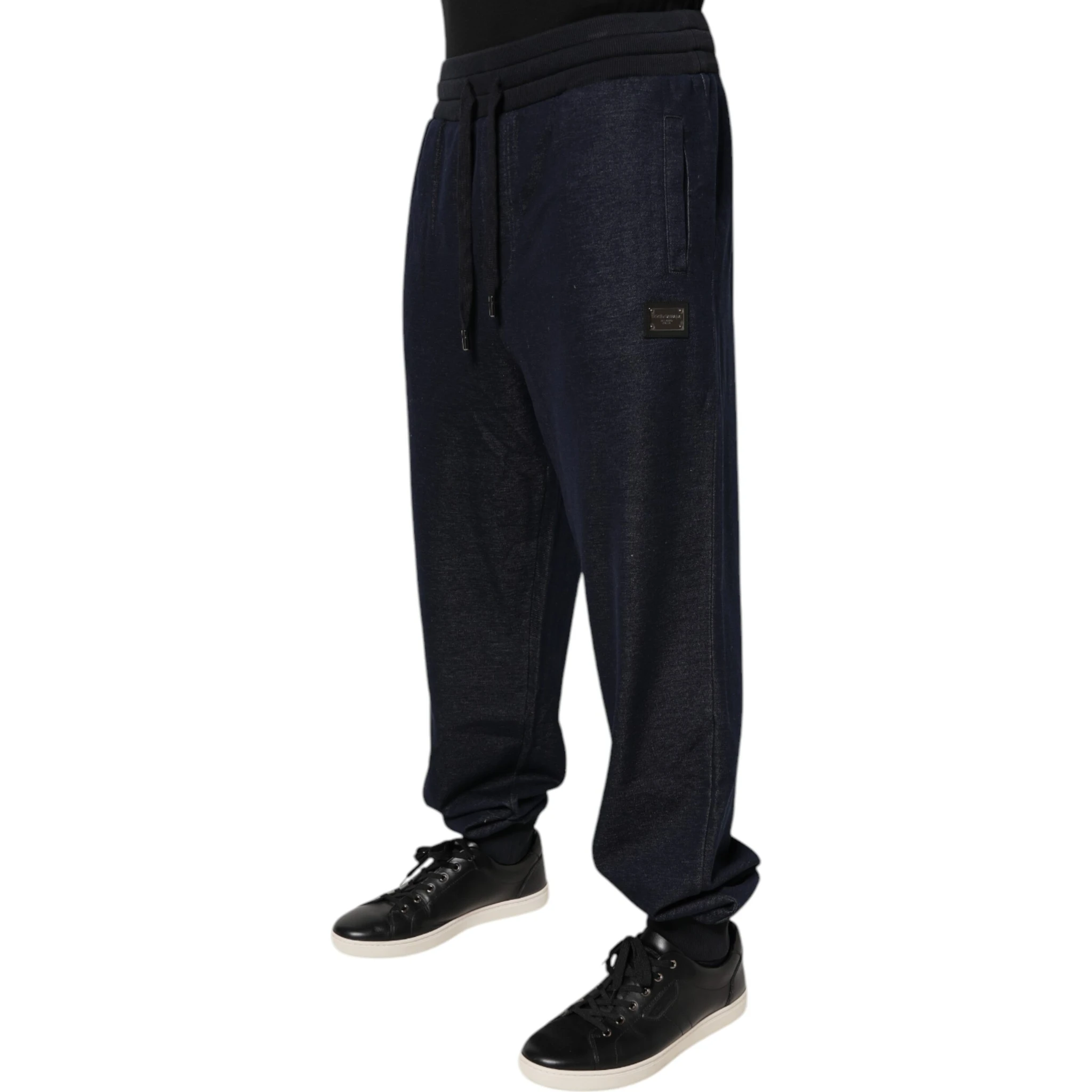 Black Jacquard Jogger Men Sweatpants Pants