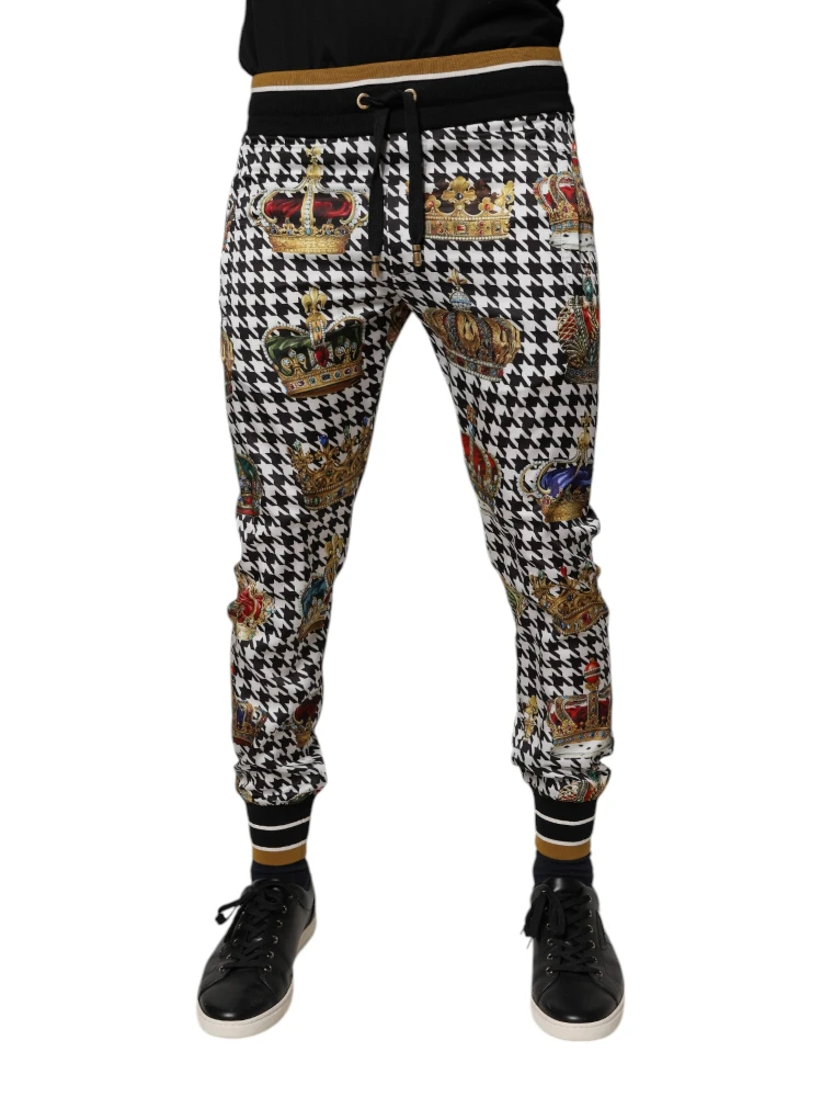 Multicolor Houndstooth Crown Men Sweatpants Pants alternative