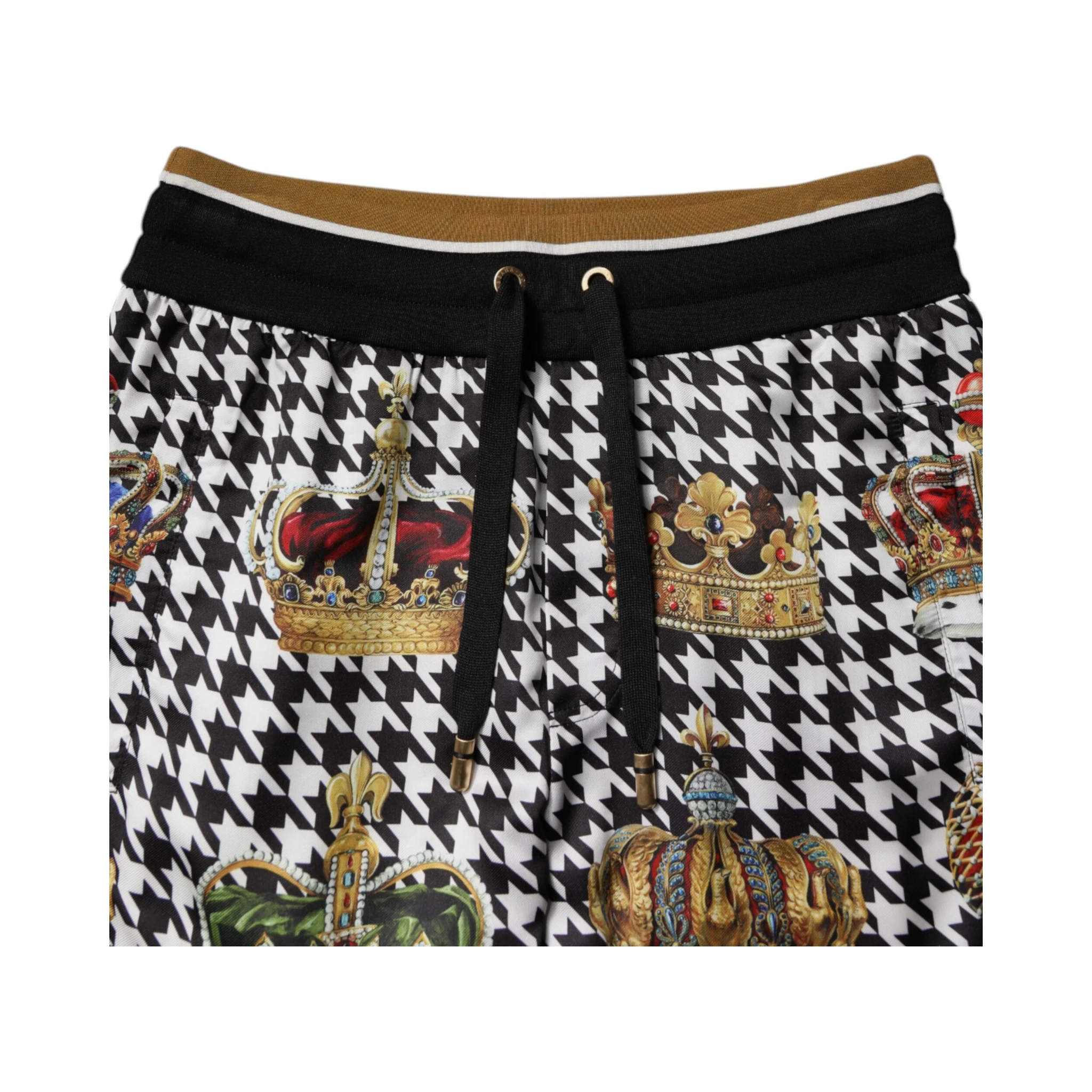 Multicolor Houndstooth Crown Men Sweatpants Pants