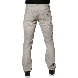 Light Gray Cotton Skinny Denim Jeans